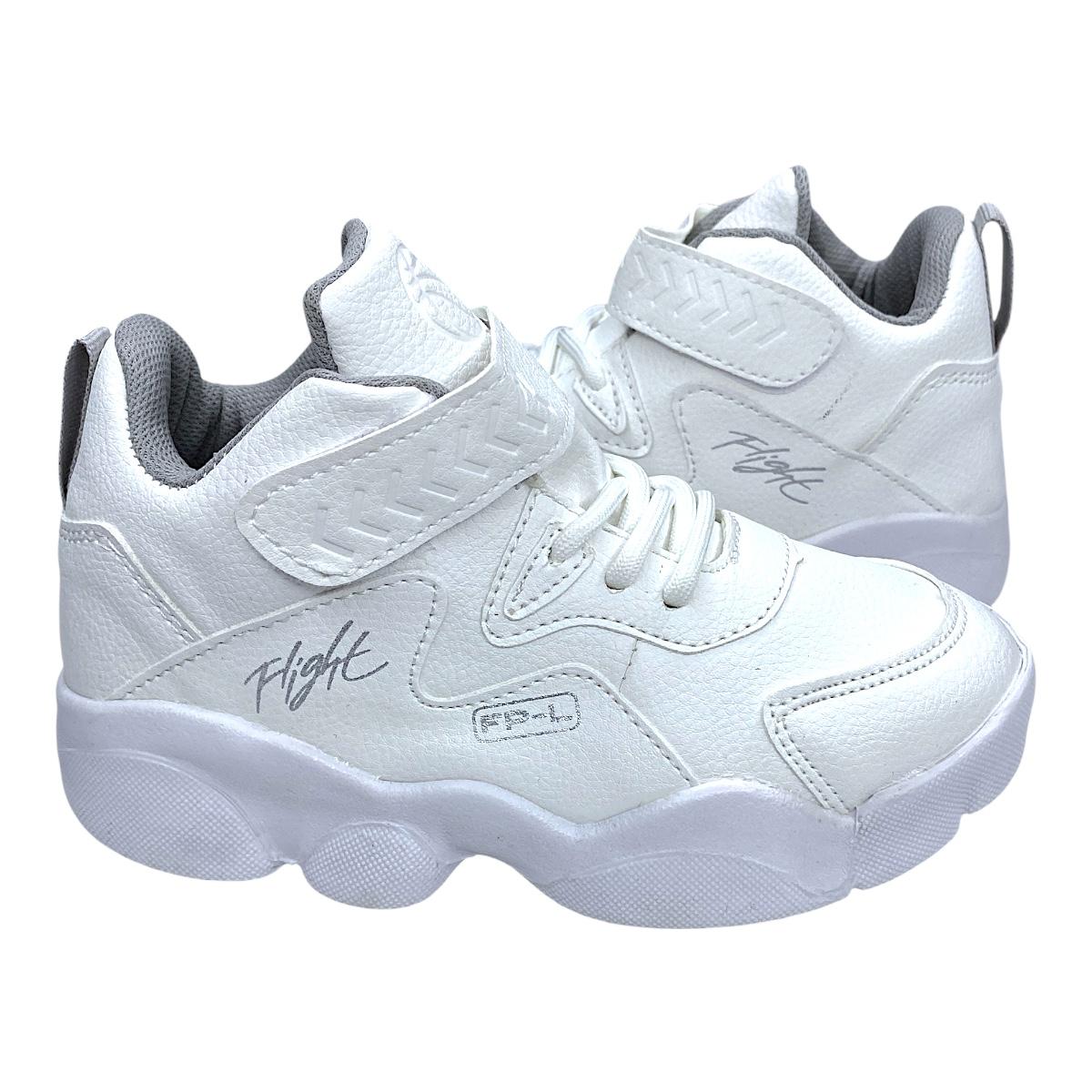 Tenis De Niño Blanco Urbano Deportivo Casual Tipo Champs