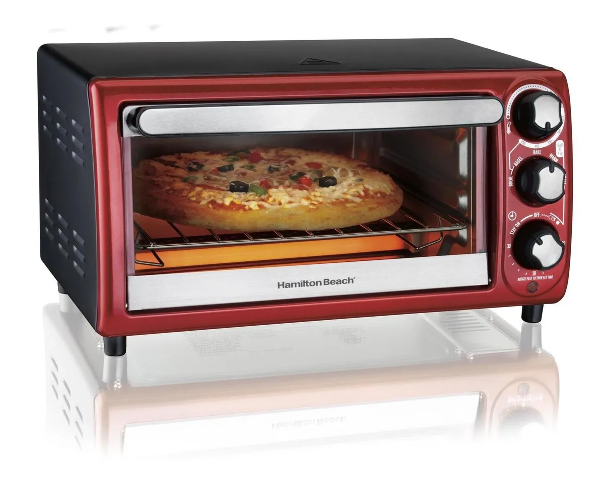 Horno Tostador Hamilton Beach 31146 4 Rebanadas Color Rojo
