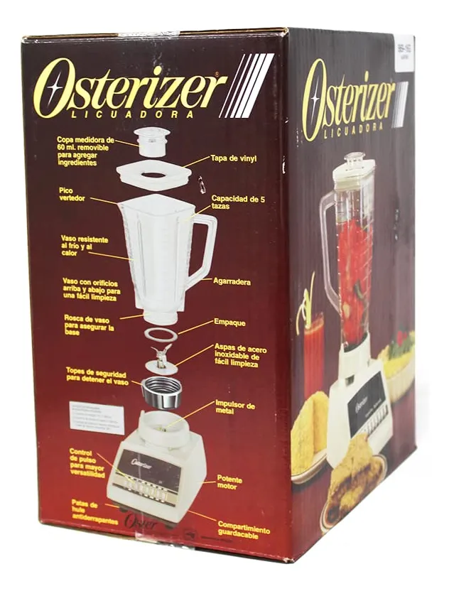 Licuadora Oster Galaxy 10 Vel 1.25 L Vaso Plástico Almendra