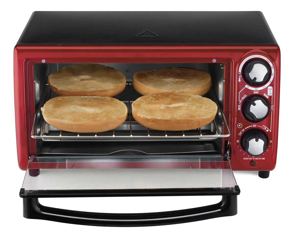 Horno Tostador Hamilton Beach 31146 4 Rebanadas Color Rojo