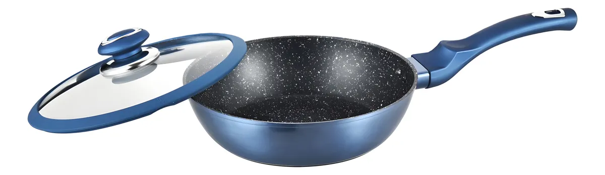 Juego De Sartenes Antiadherente Alpine Blue Lux 6 Piezas