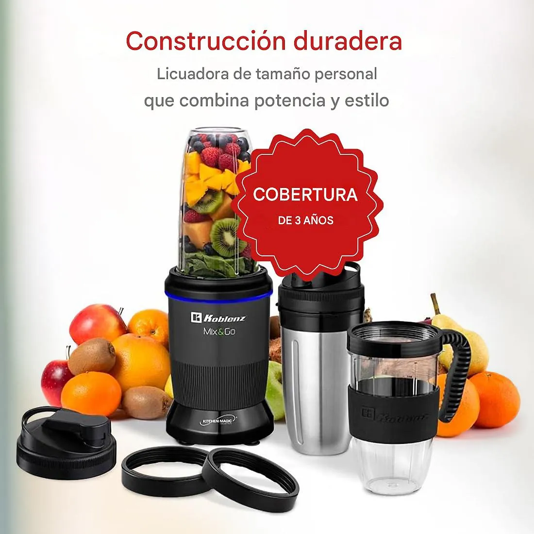 Procesador Licuadora Personal Koblenz Mix&go Bkm-1000 Negro