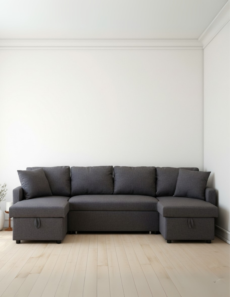 Sofá Cama Easy Living Duomo Gris Oscuro 