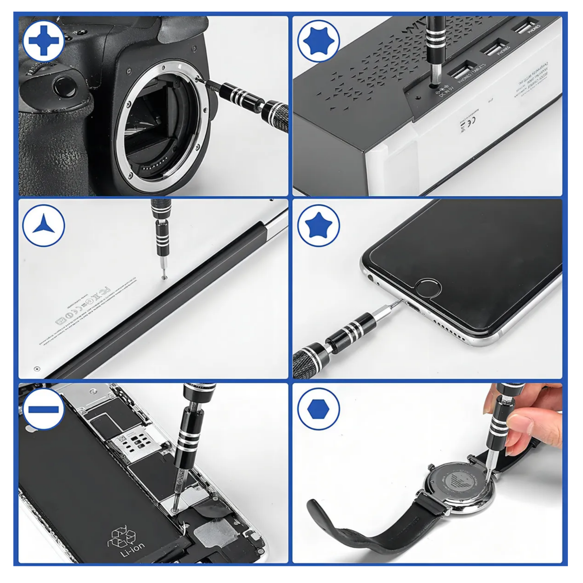 Kit De Desarmadores Y Herramientas De Precisión 115 En 1, Negro