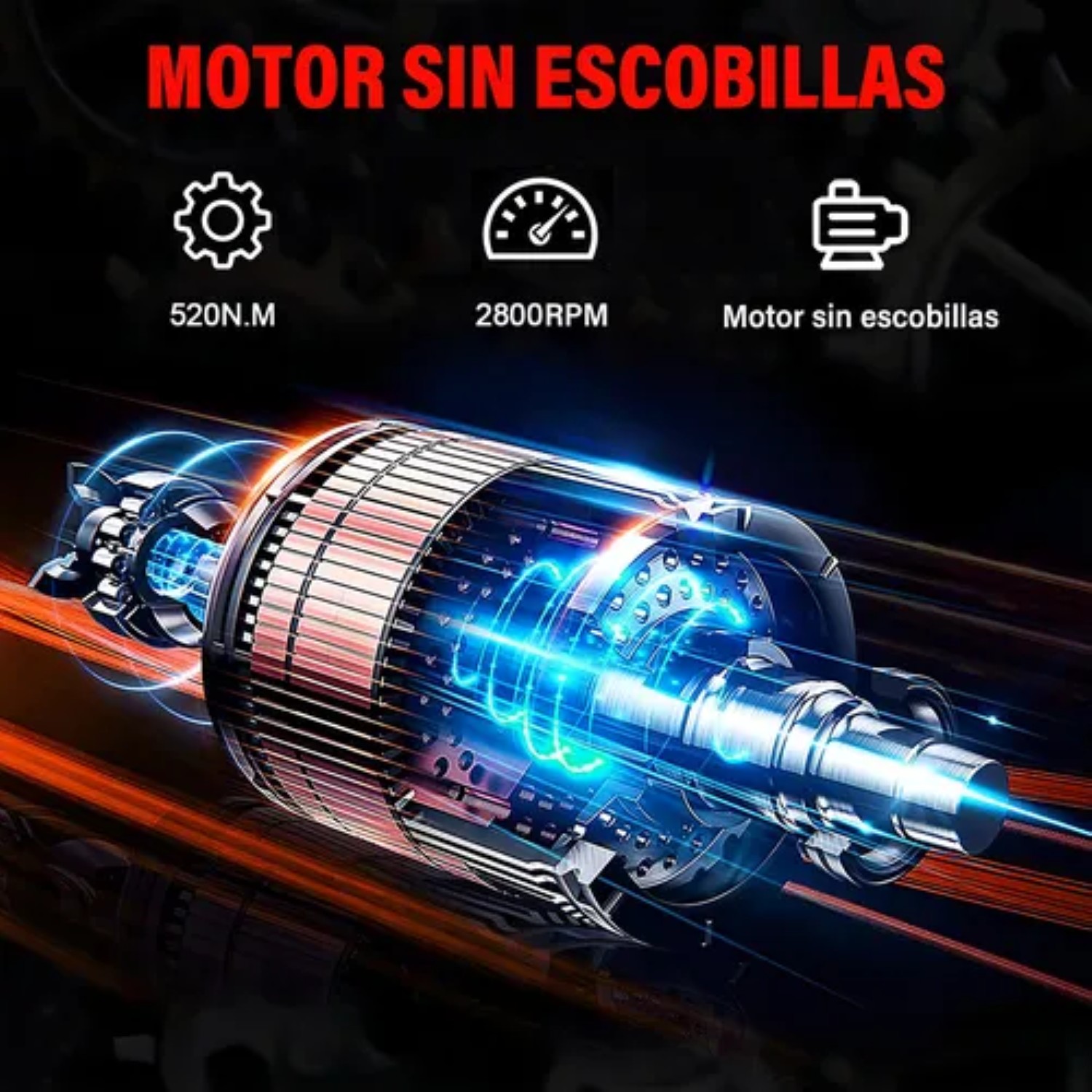 Llave De Impacto Inalambrico Pistola Taladro Impacto Destornillador Electrica Sin Escobillas Gris