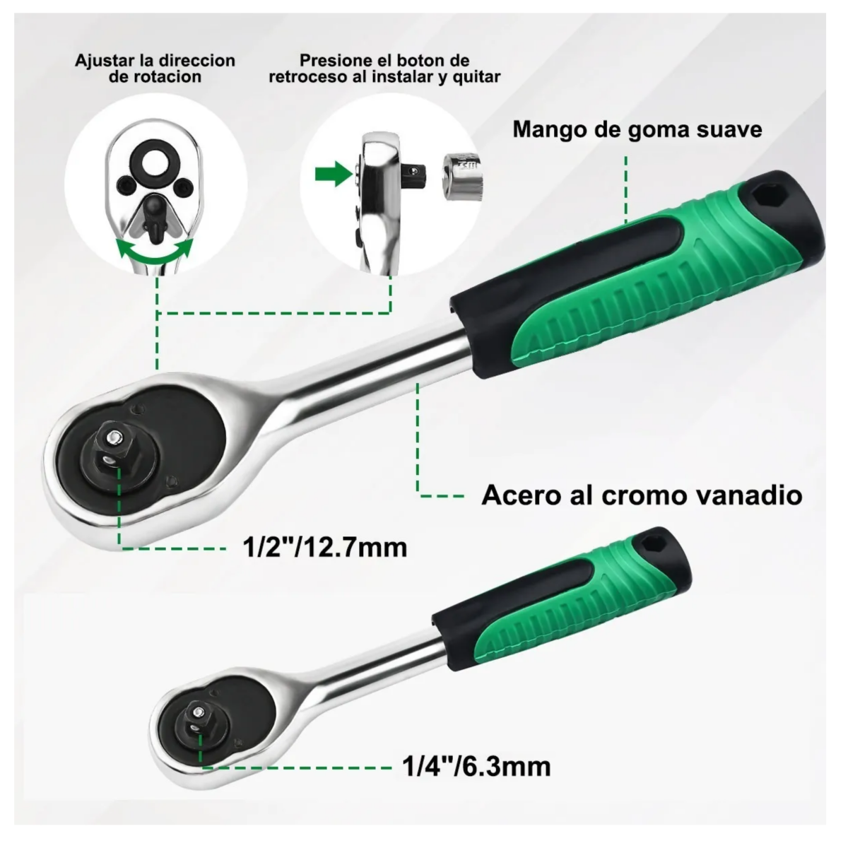Juego De Herramientas Reparación Automóviles 82pzs, Verde