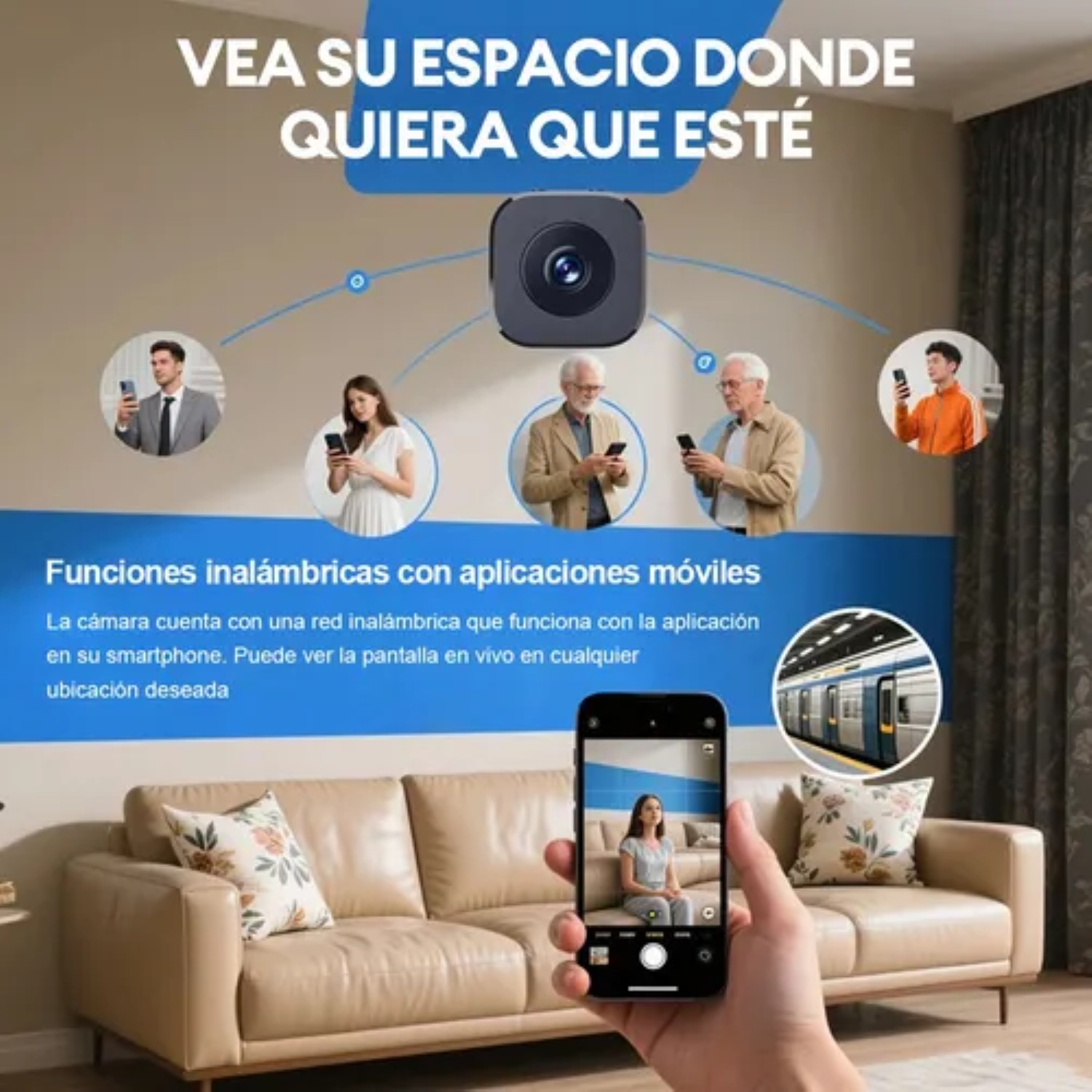 Hd Mini Cámara Espía Hd Wifi Cámaras De Seguridad negra