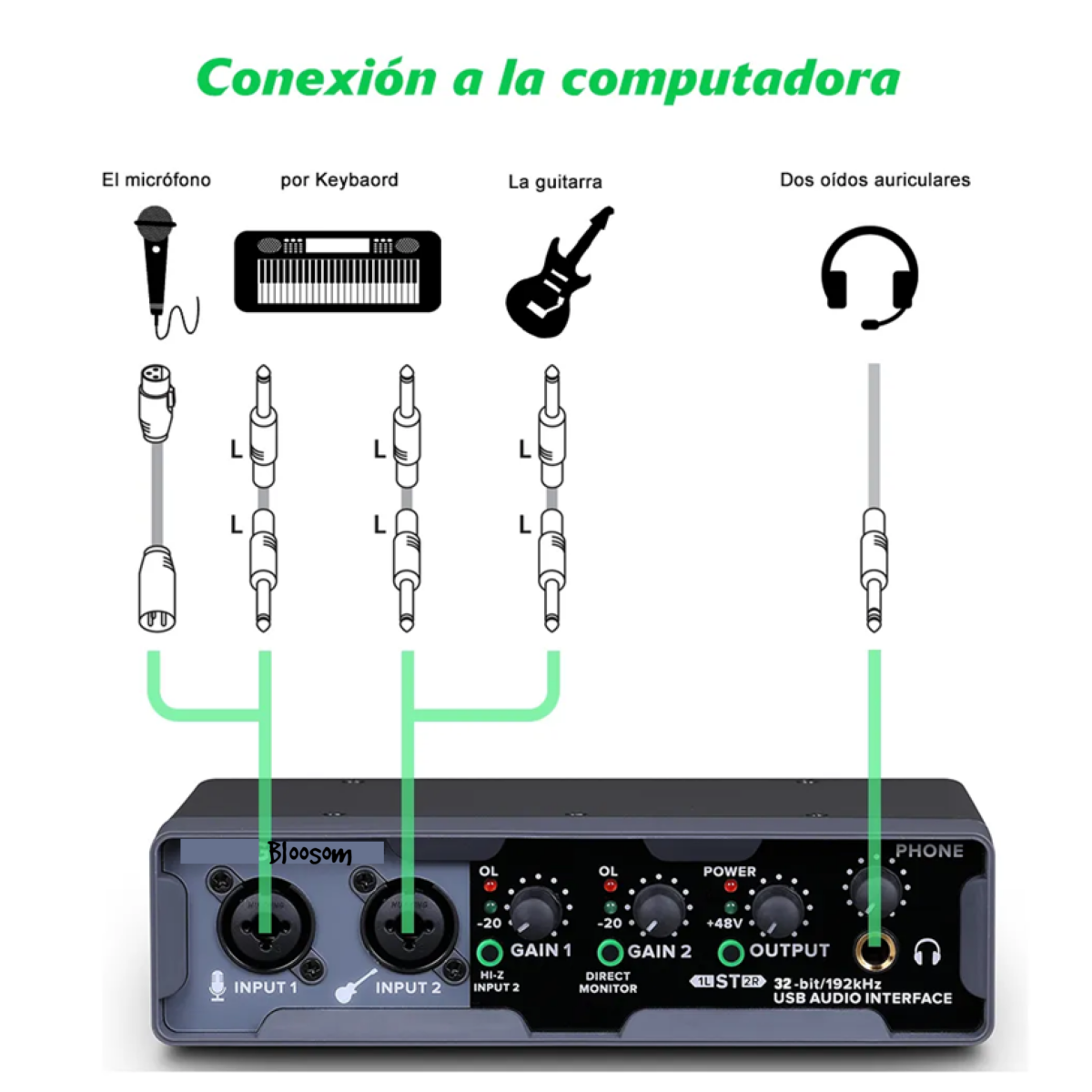 Interfaz De Audio Usb,  Negro