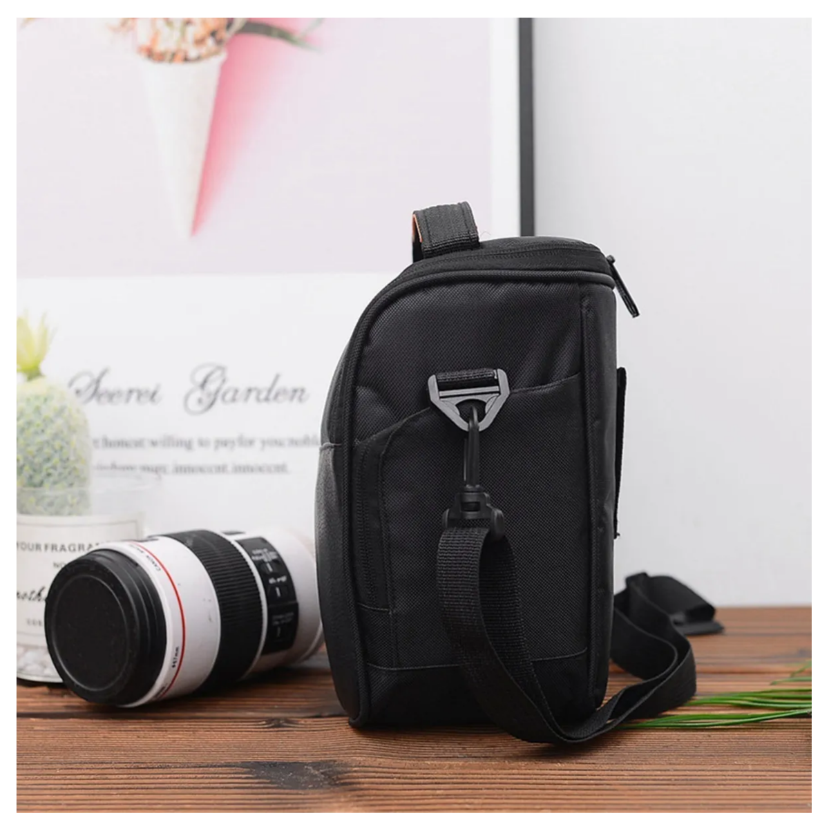 Mochila Para Cámara Fotográfica Funda Contra Agua, Negro