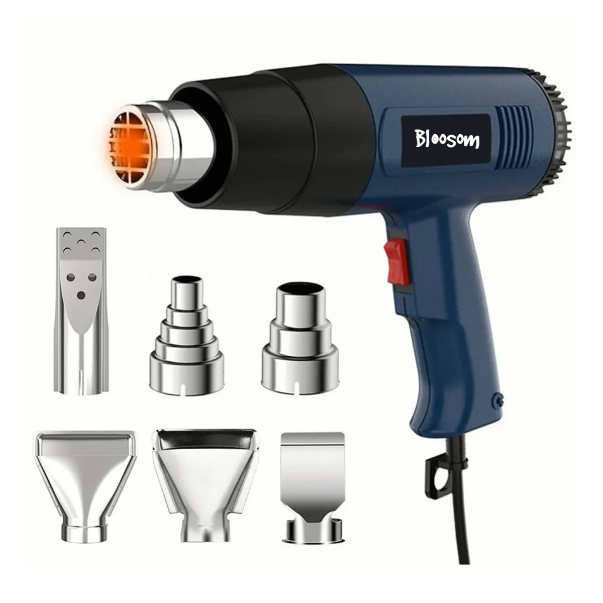 Pistola De Aire Caliente Ajustable Con Temperatura Constante, Azul