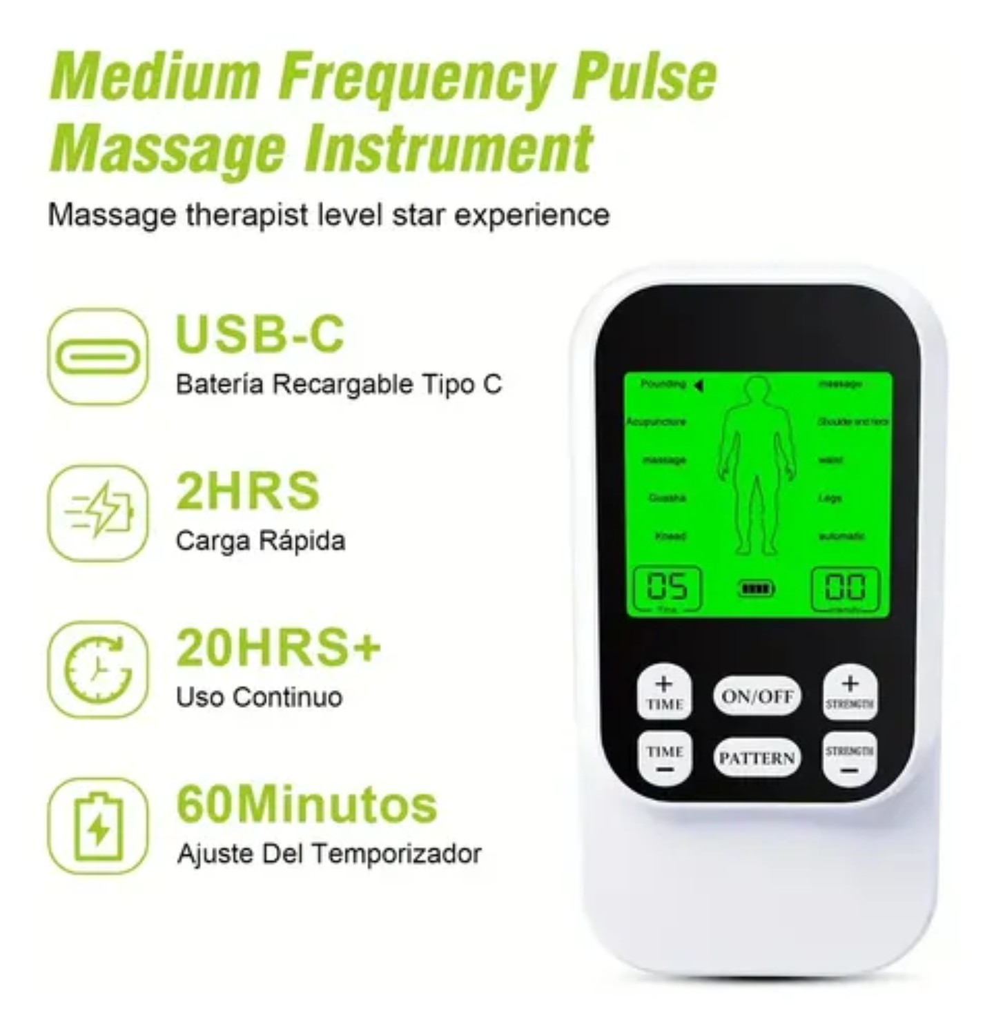 Tens Ems Electroestimulador Muscular Para Terapia De Impulso Naranja