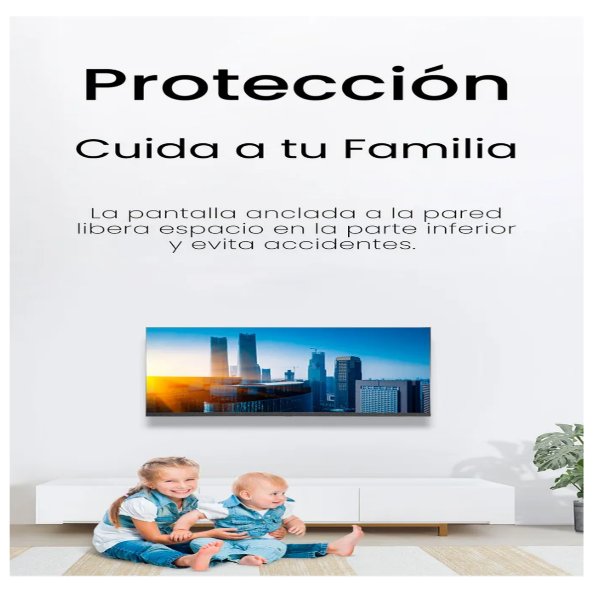 Soporte de pared para TV/Monitor de 32" a 55",  negro