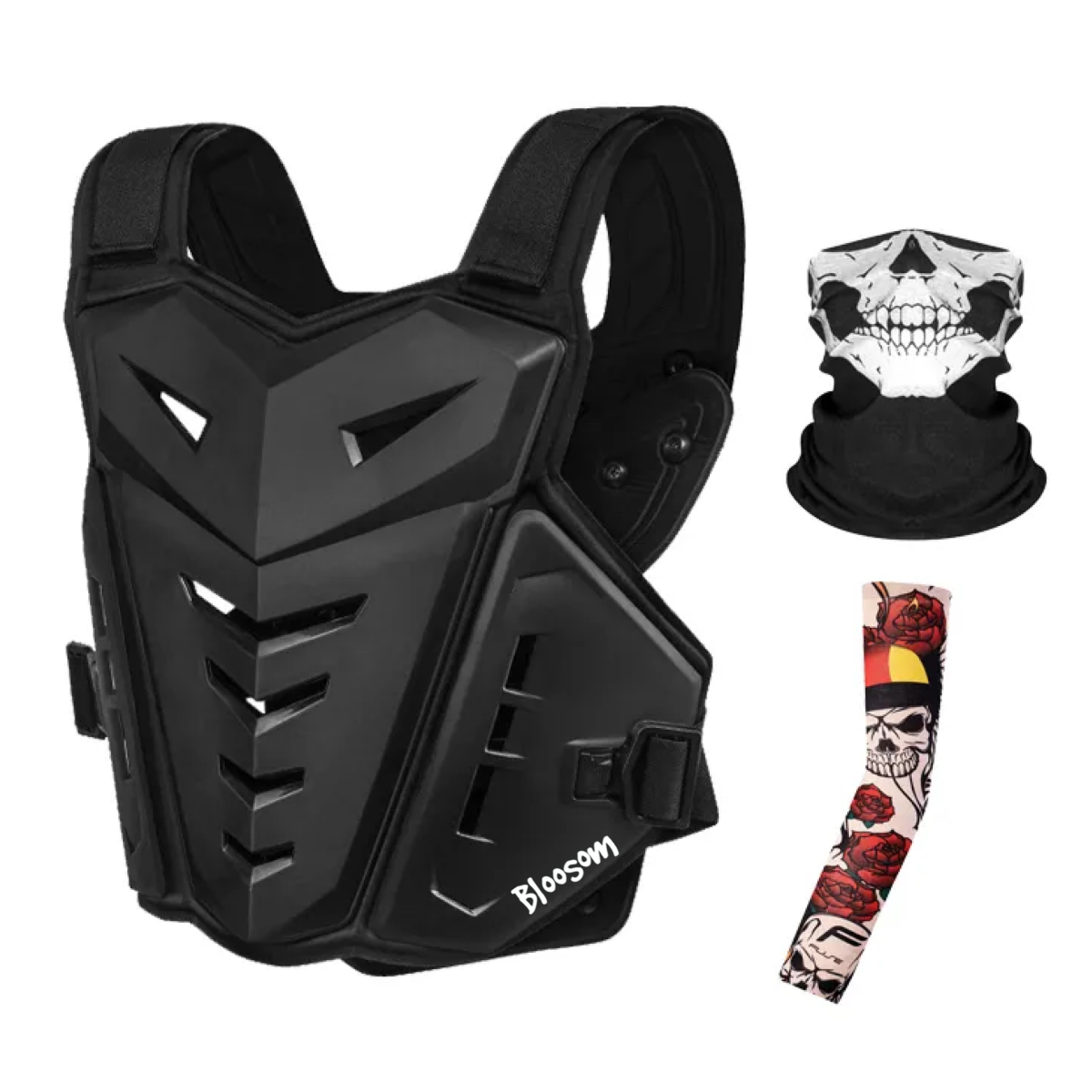 Esqueleto Chaleco Protector Motociclista, Negro