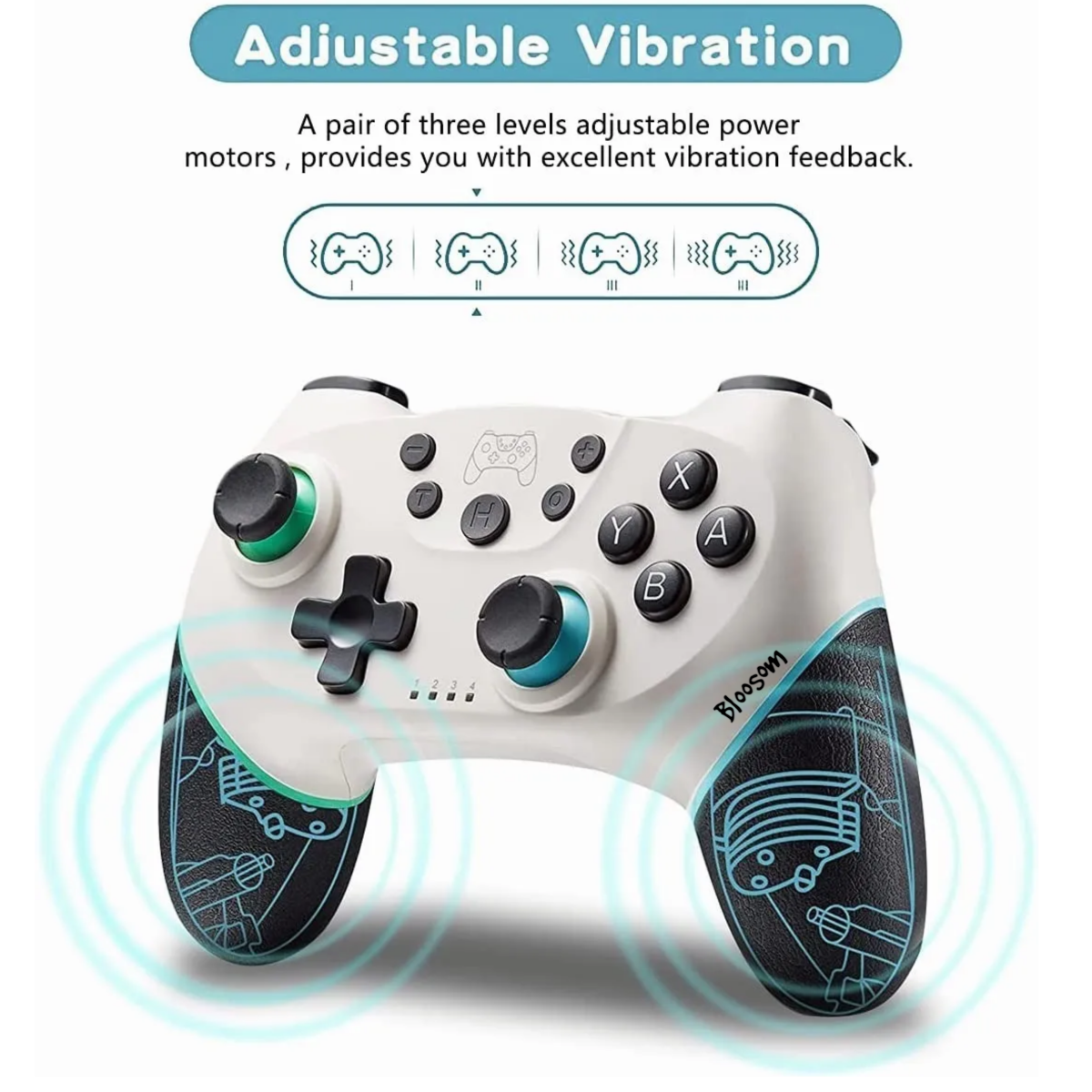 Control Inalámbrico Gamepad Joystick Para Nintendo Switch, Blanco