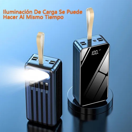 Power Bank 60000mah Bateria Portatil 66w Carga Super Rápida Roja