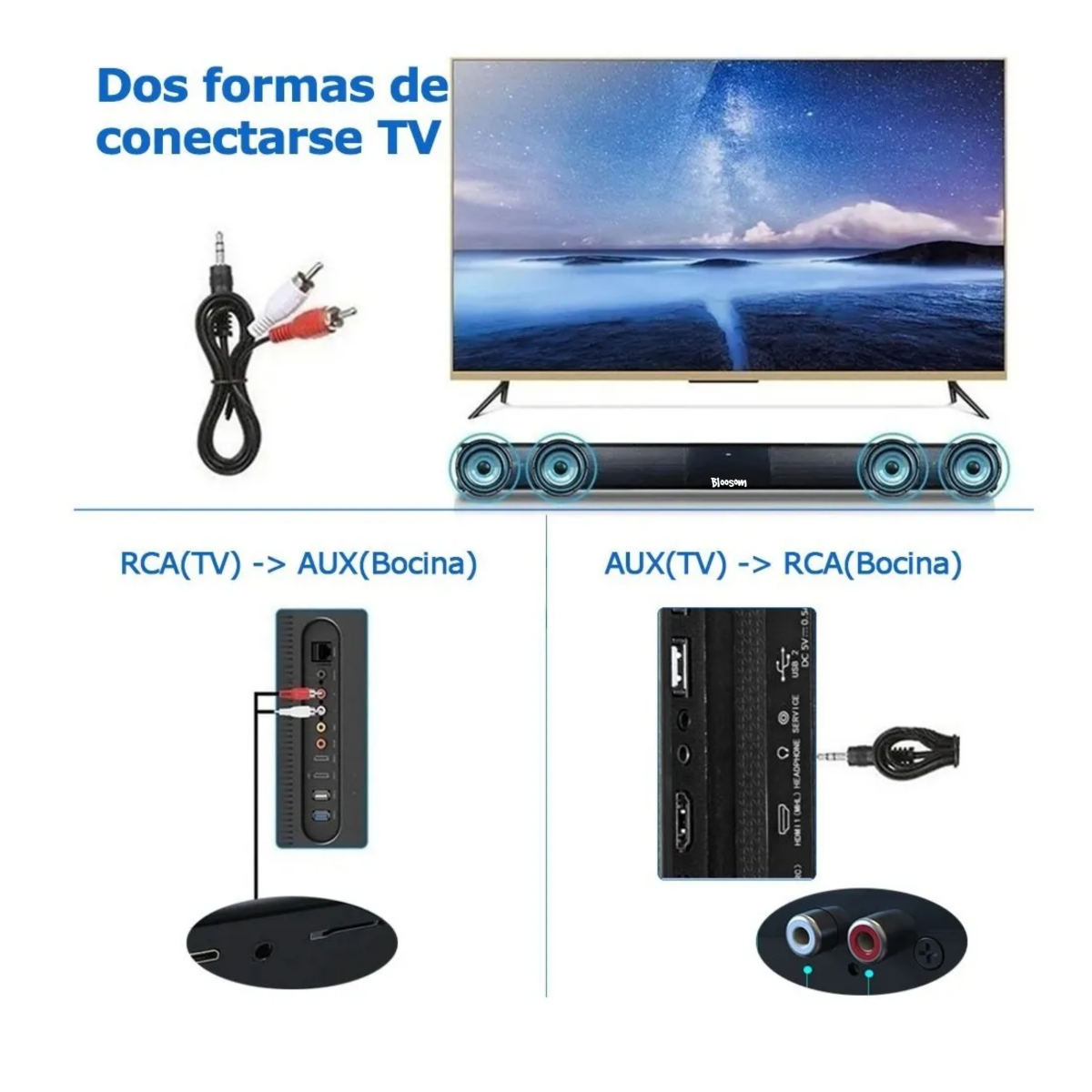Barra De Sonido Bocina Bluetooth Recargable, Gris