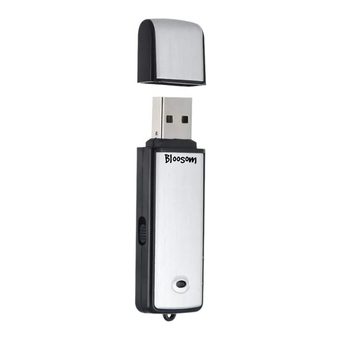 Grabadora De Voz Mini Micrófono Espía Con Usb 8gb,Plata