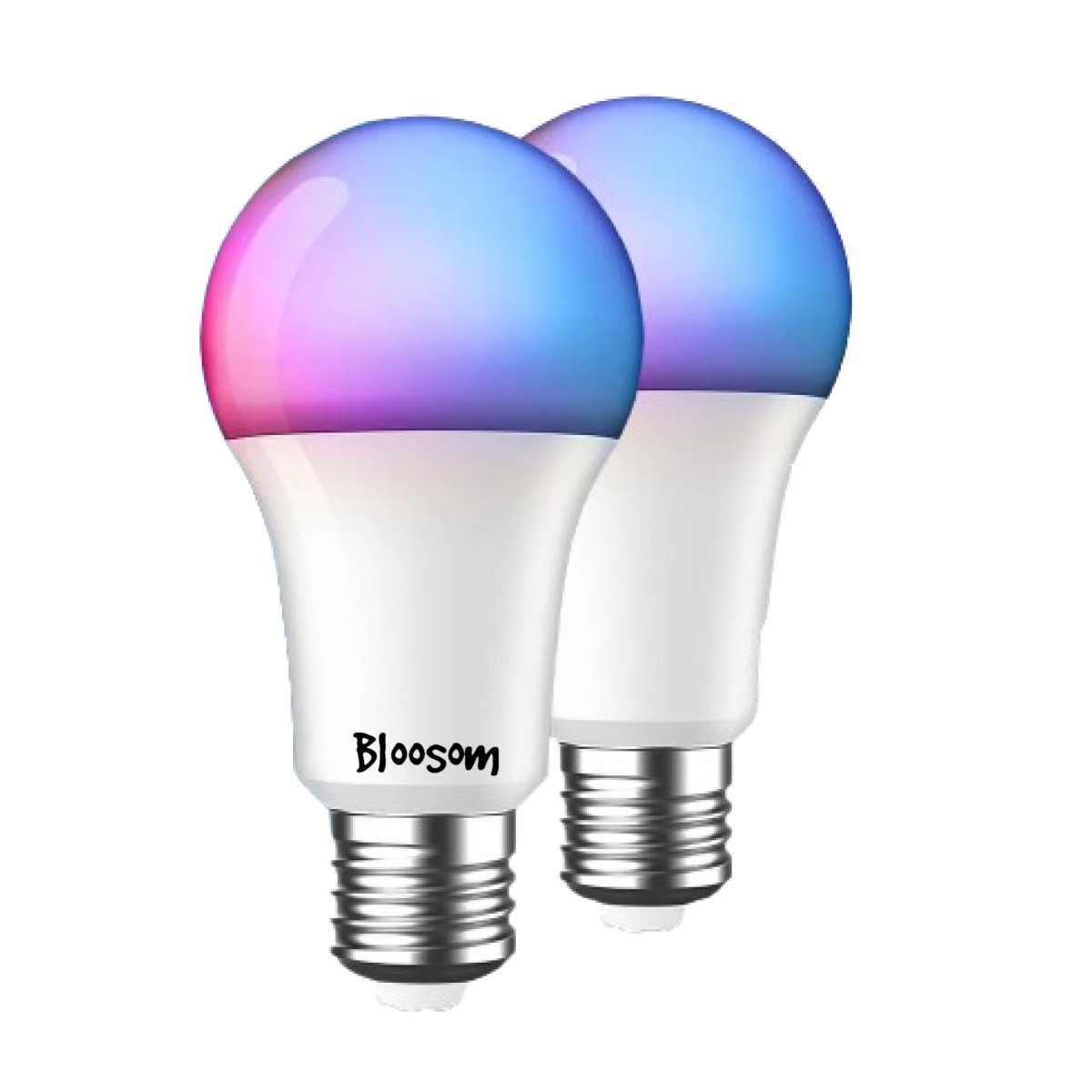 2 Focos Inteligentes Rgb Wifi Bombilla Alexa Google Siri 12w, Blanco