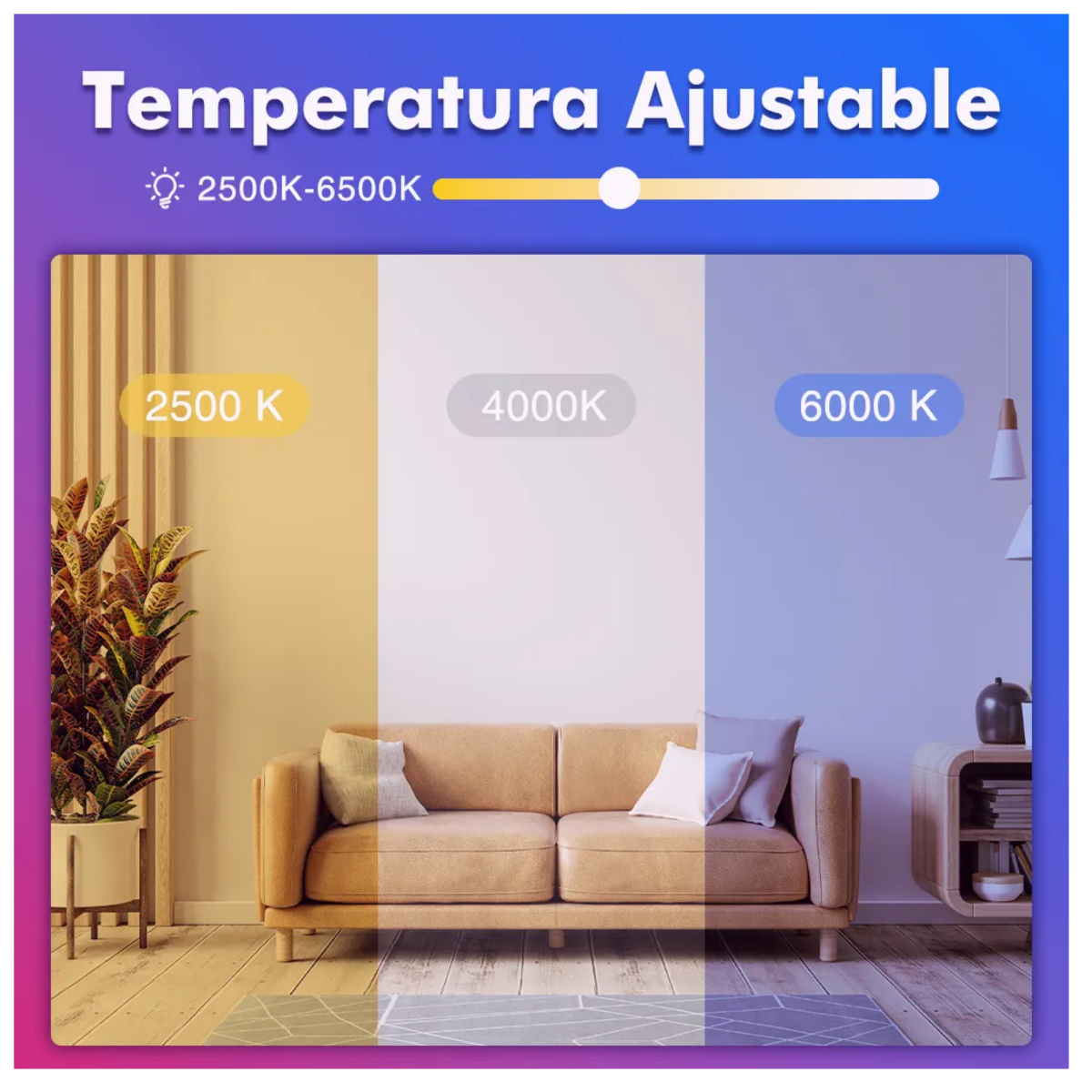 2 Focos Inteligentes Rgb Wifi Bombilla Alexa Google Siri 12w, Blanco