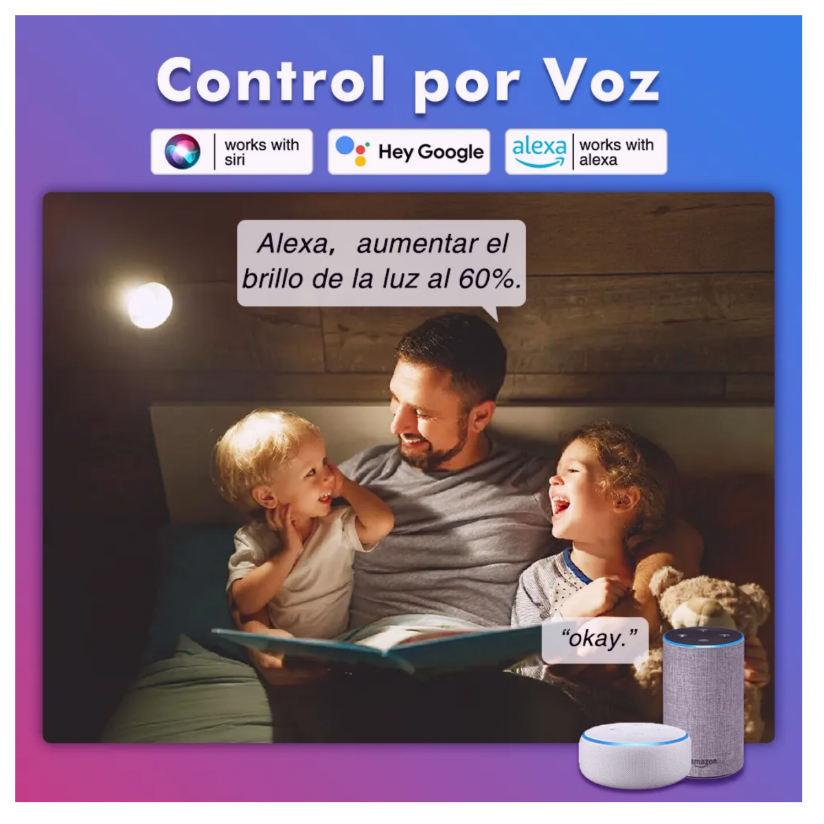 2 Focos Inteligentes Rgb Wifi Bombilla Alexa Google Siri 12w, Blanco