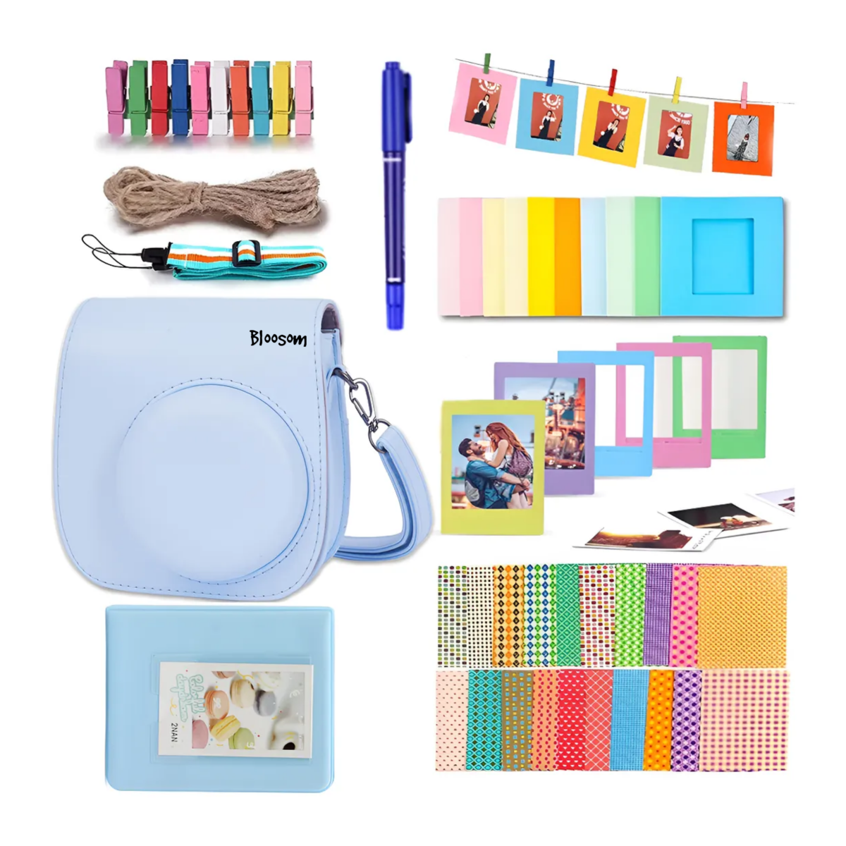 Kit De Accesorios Para Cámara Instax Mini 11,  Incluye Funda Azul