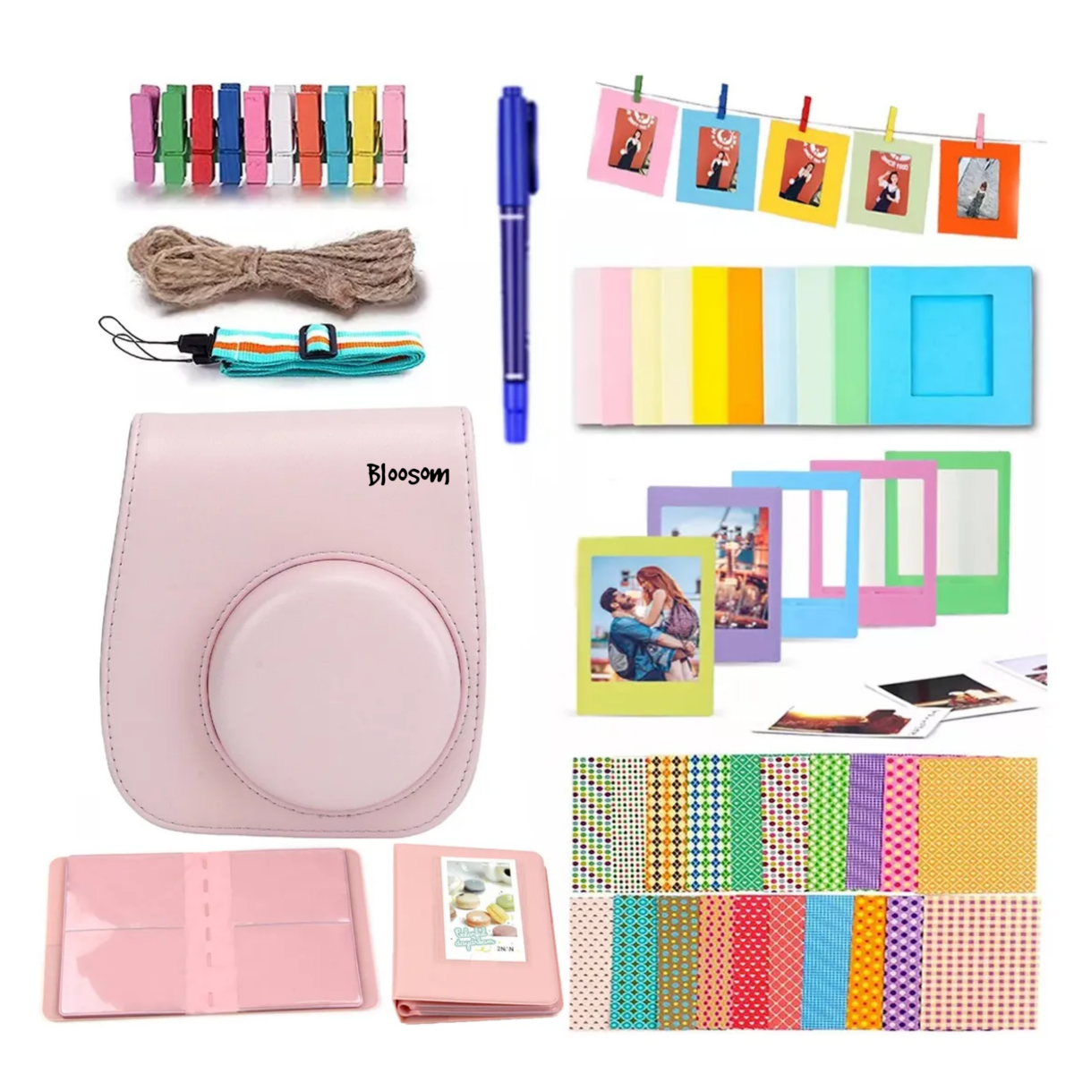Kit De Accesorios Para Cámara Instax Mini 11, Incluye Funda Rosa