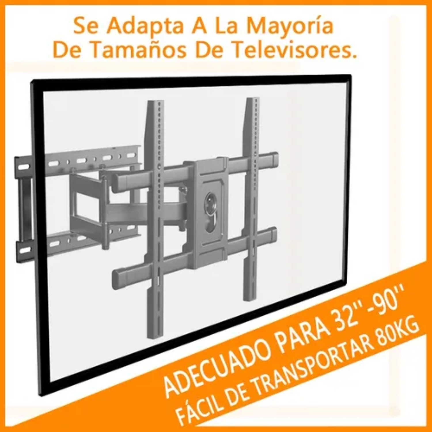 Soportes Monitor Tv Para 32-90 Mover Pantallas Apoyo 80kg negro