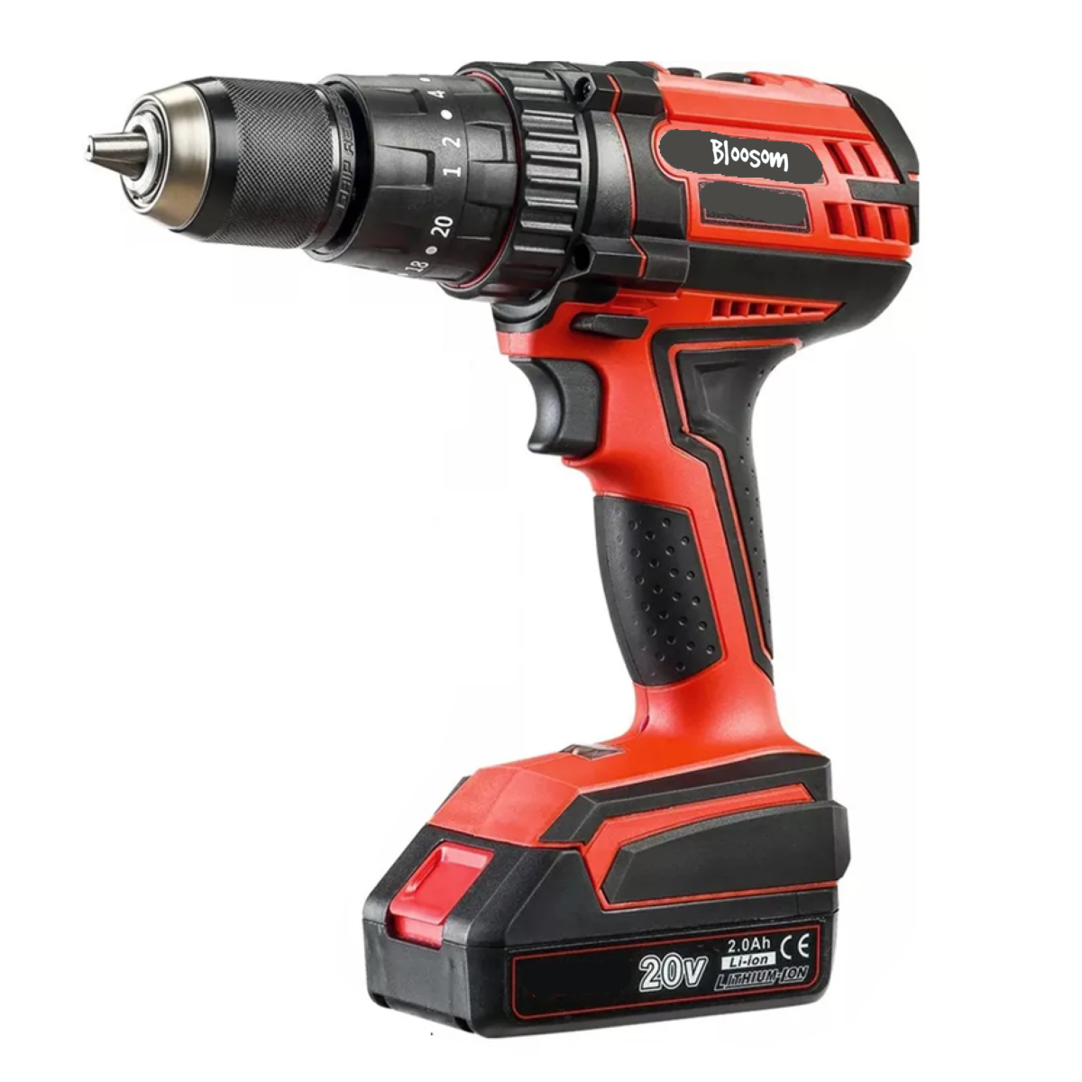 Set Taladro Rotomartillo 1/2 2 Baterías Brocas  Rojo