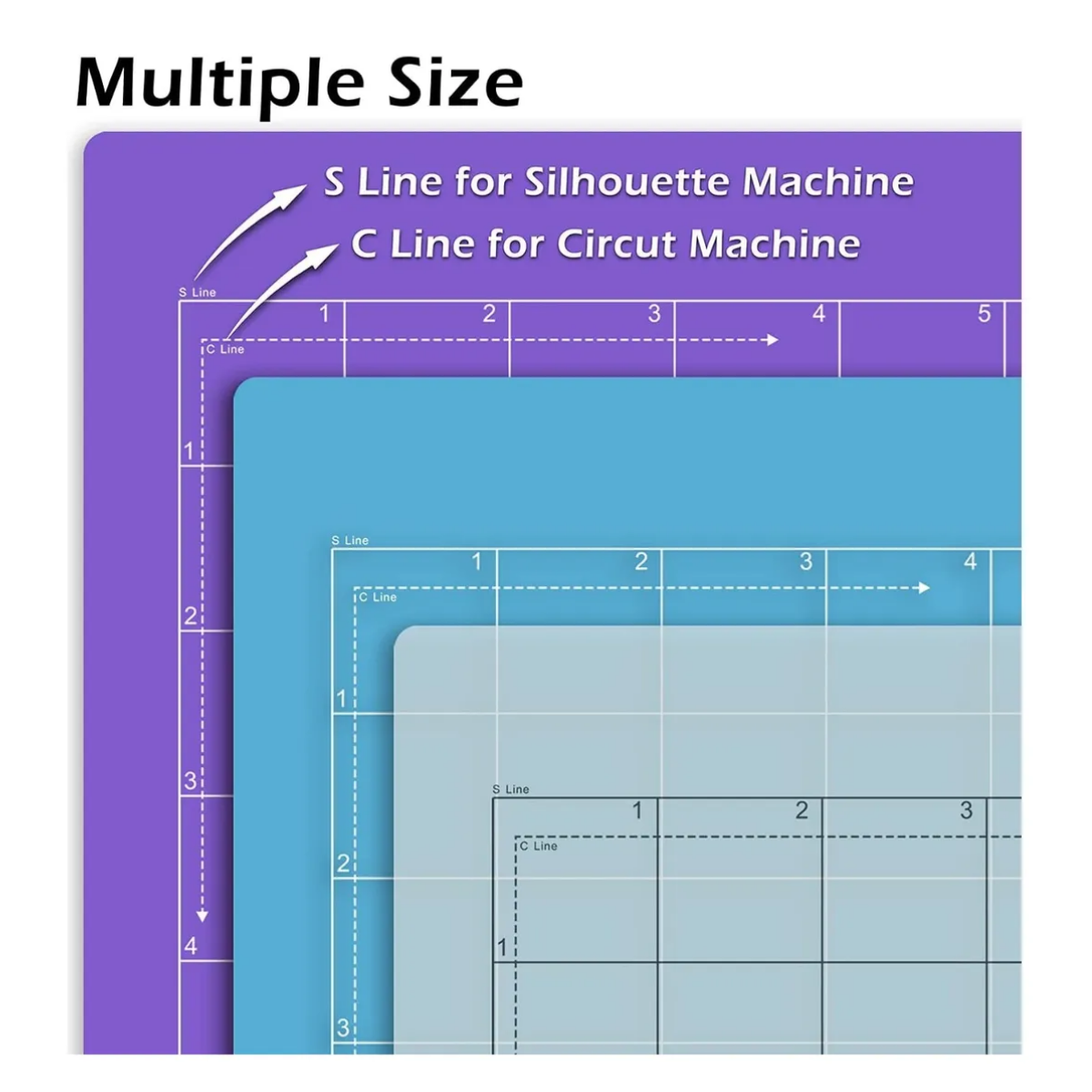 Set Tapete De Corte Para Silhouette Cameo Y Cricut 30x61 3pzas, Transparentes
