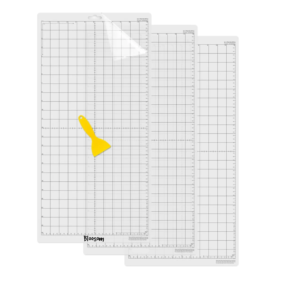 Set Tapete De Corte Para Silhouette Cameo Y Cricut 30x61 3pzas, Transparentes