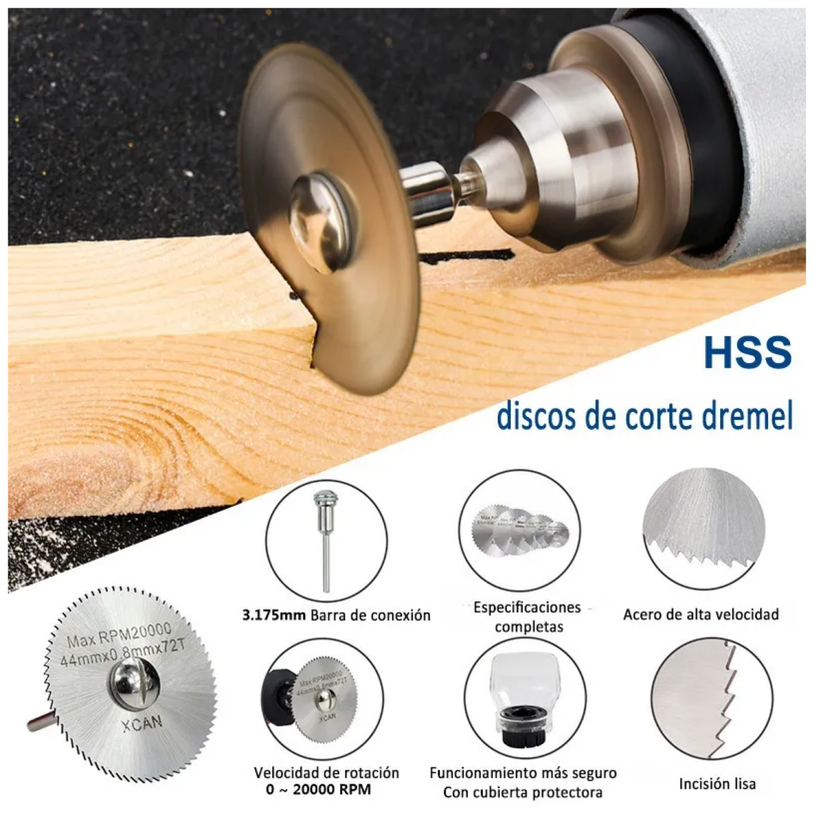 Set Discos De Corte Para Sierra Hss Taladro 99 Piezas, Multicolor