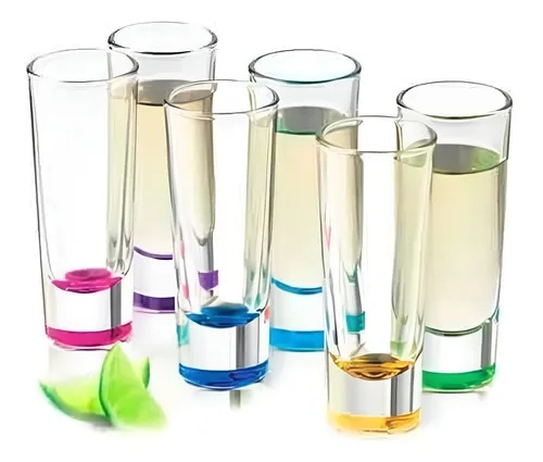 Vasos Tequileros Caballito Shot Tequila 6 Pzas Colores