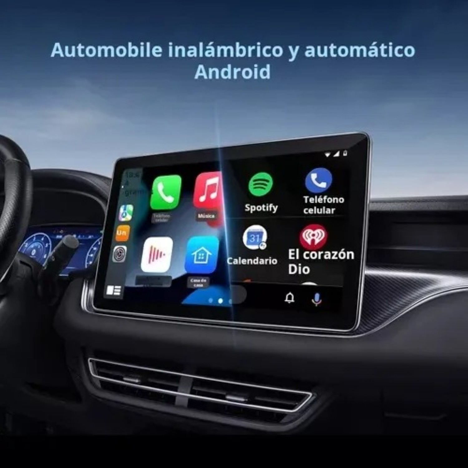 Adaptador Inalámbrico 2 En 1 Para CarPlay Y Android Auto – Convierte Cableado En Inalámbrico Plug&Play