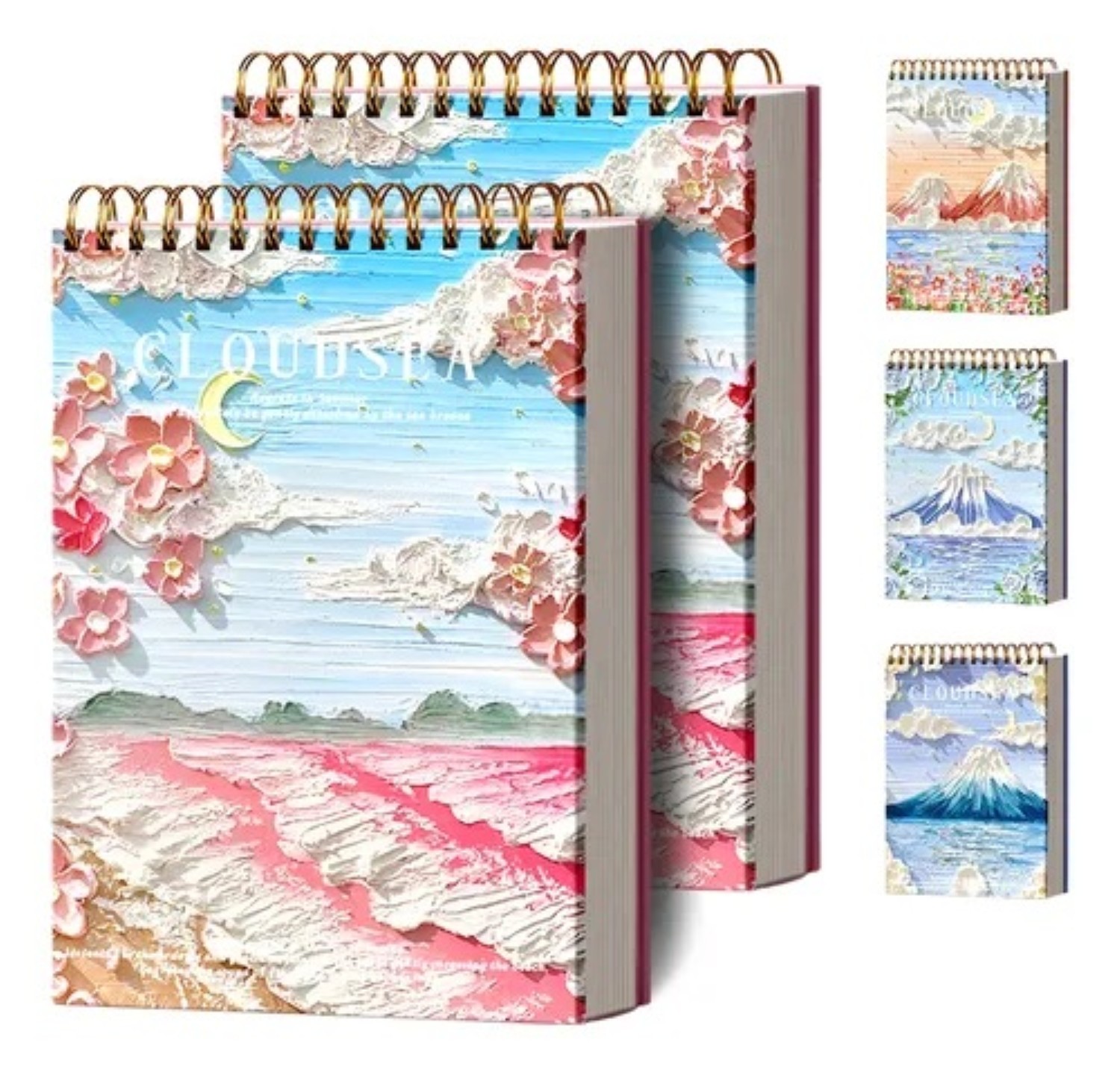 2pcs A4 Cuaderno De Dibujo 240p Con Lámina Gruesa Coral