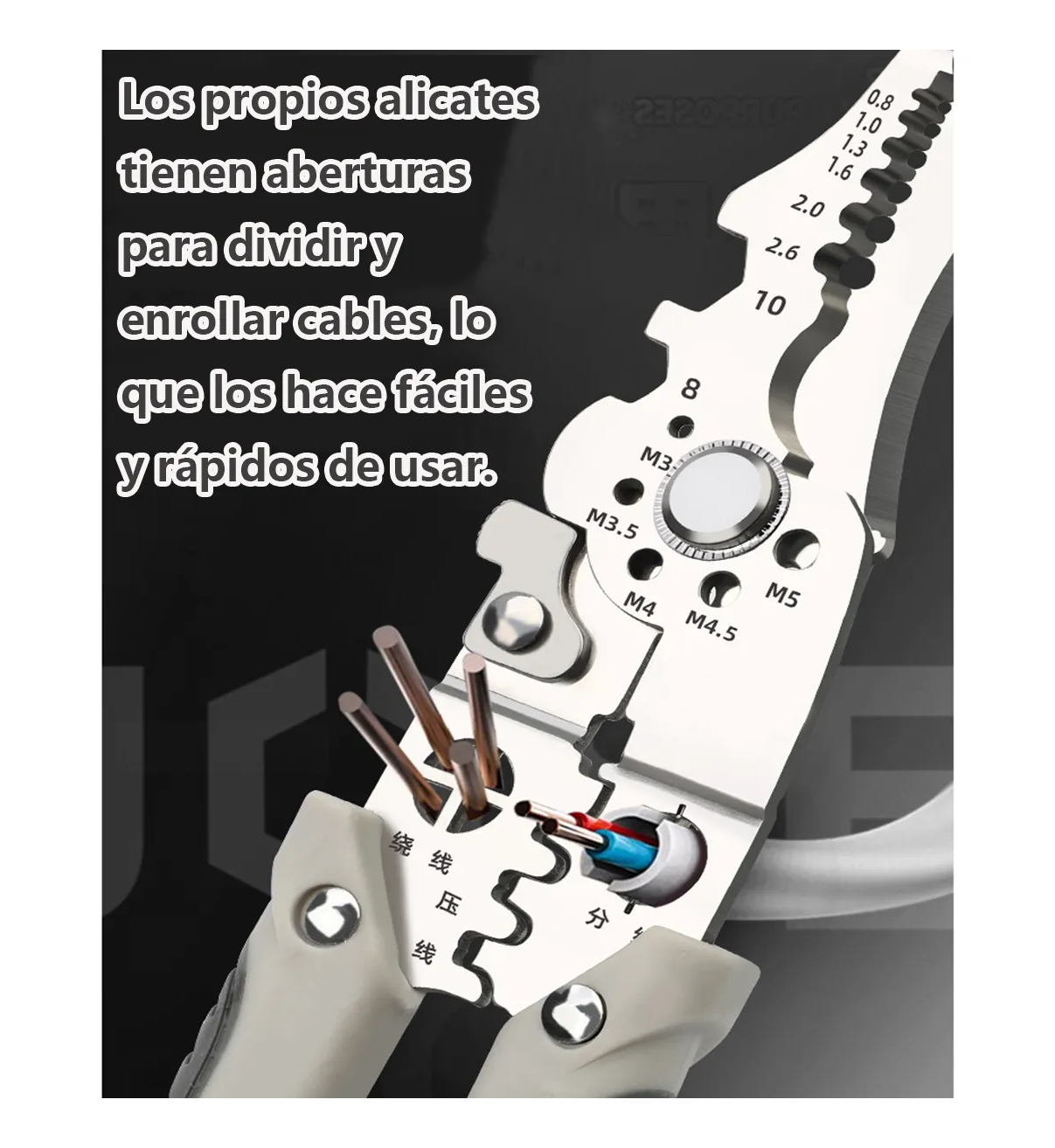 Alicates Y Guantes De Reparación Belug Multifuncionales 9 En 1 Gris