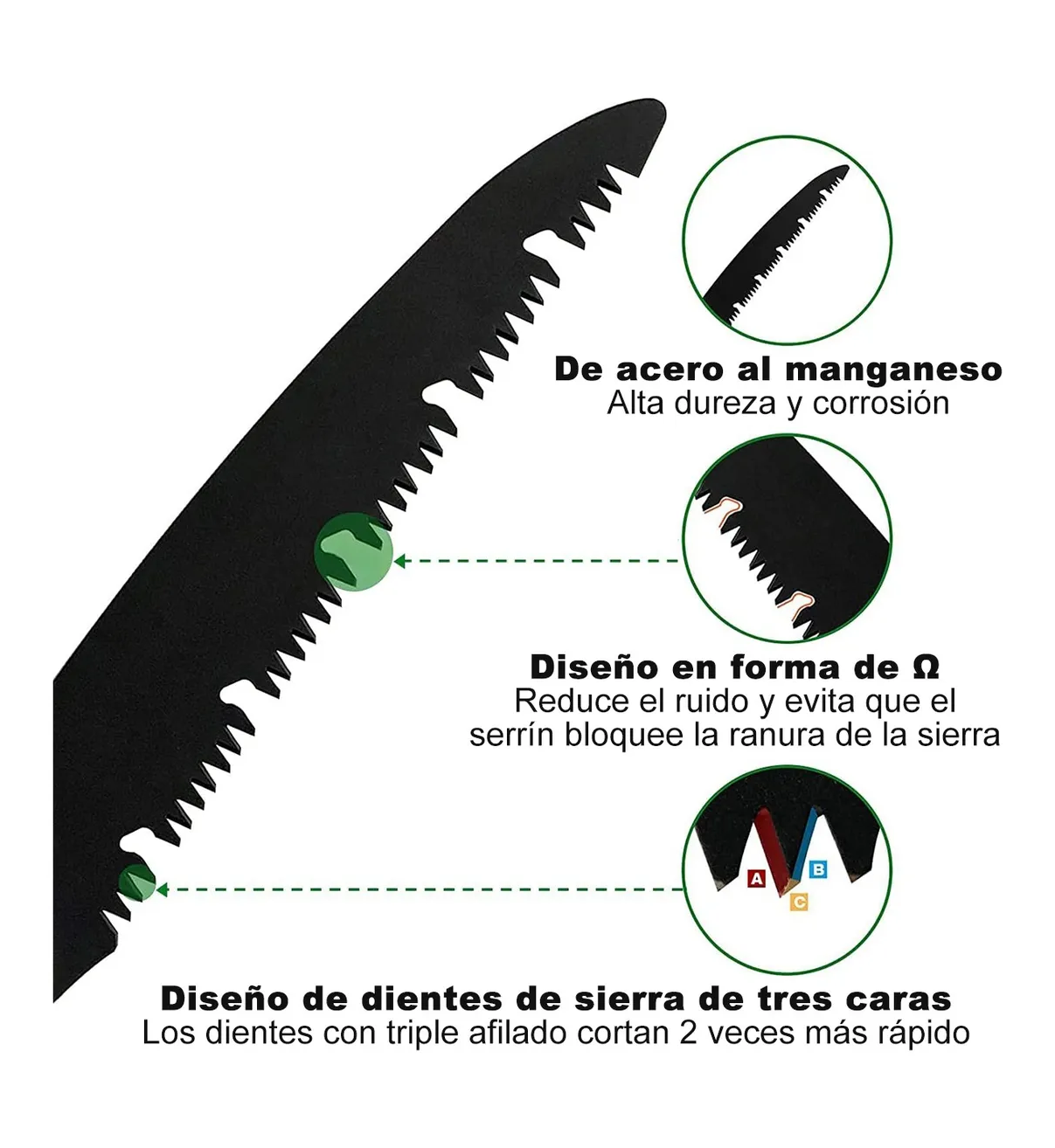 Serruchos Poda Plegable Con Hoja Endurecida Forma De U 3pzs Belug