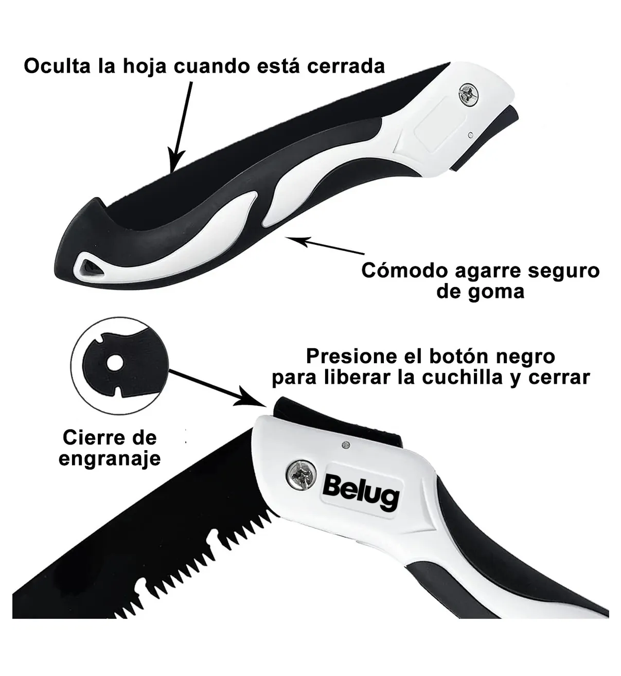 Serruchos Poda Plegable Con Hoja Endurecida Forma De U 3pzs Belug