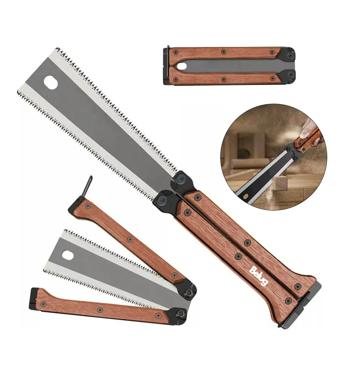 Serrucho Japonés Portatil 30 Cm Doble Cierra Belug