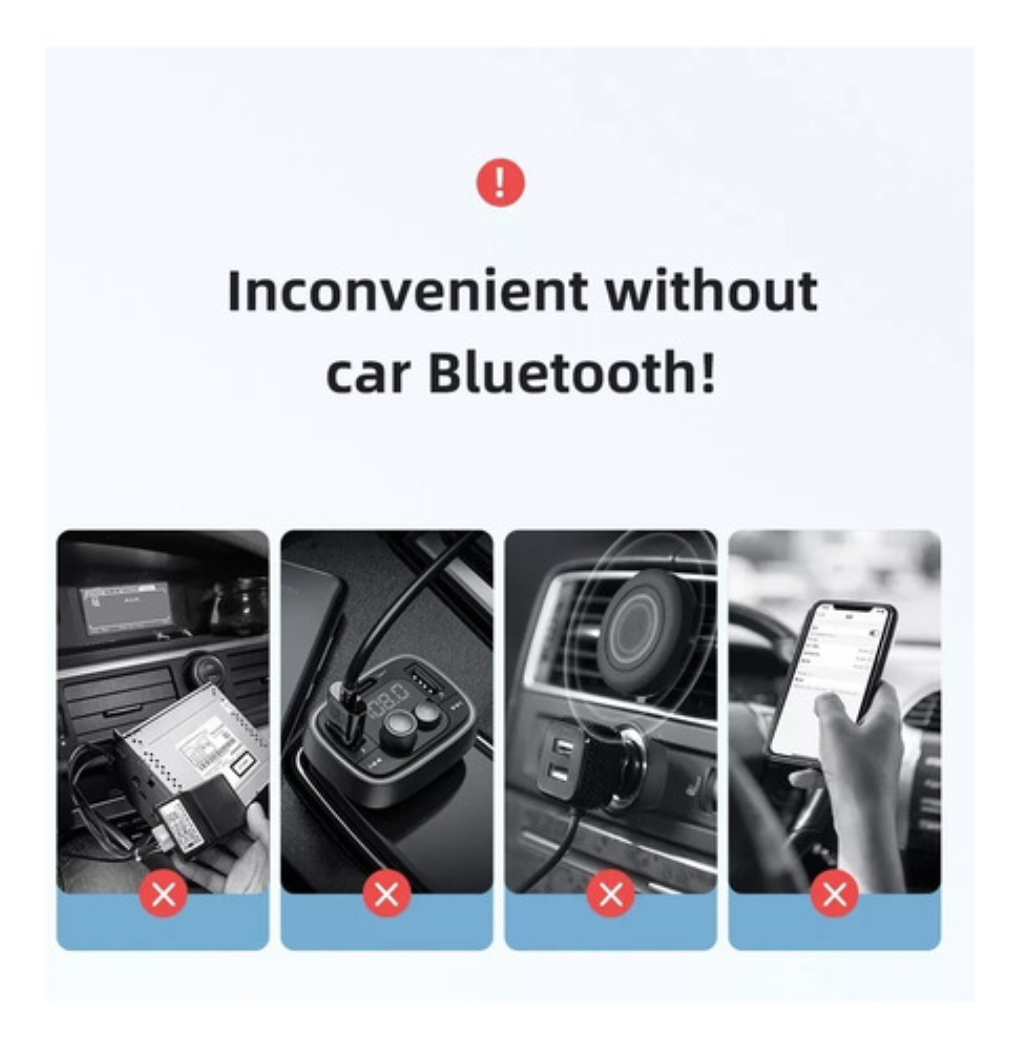 Receptor Bluetooth Usb Para Auto Con Toma Aux De 3.5mm Gris con Negro 