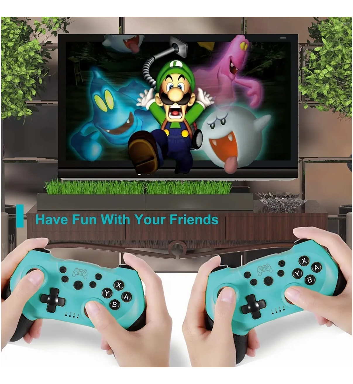 Control Inalámbrico Gamepad Joystick Belug Para Nintendo Switch/pc Verde