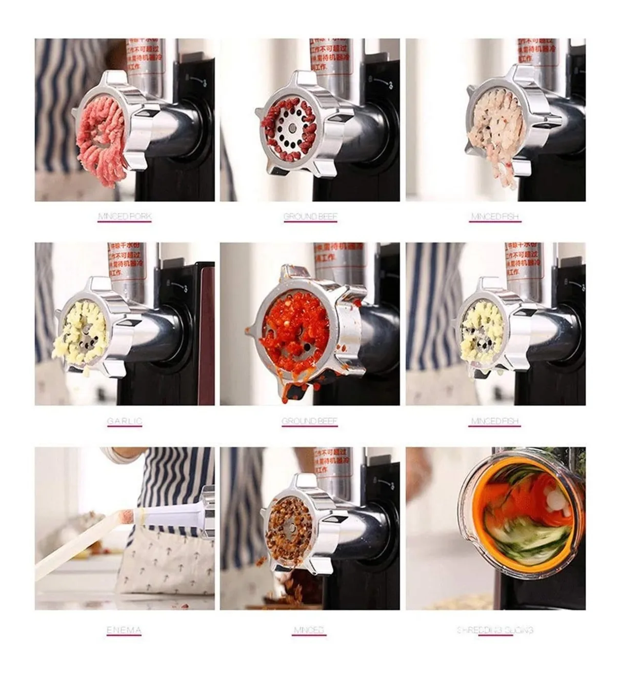 Picadora De Carne Eléctrica De Acero Inoxidable 2800w Belug