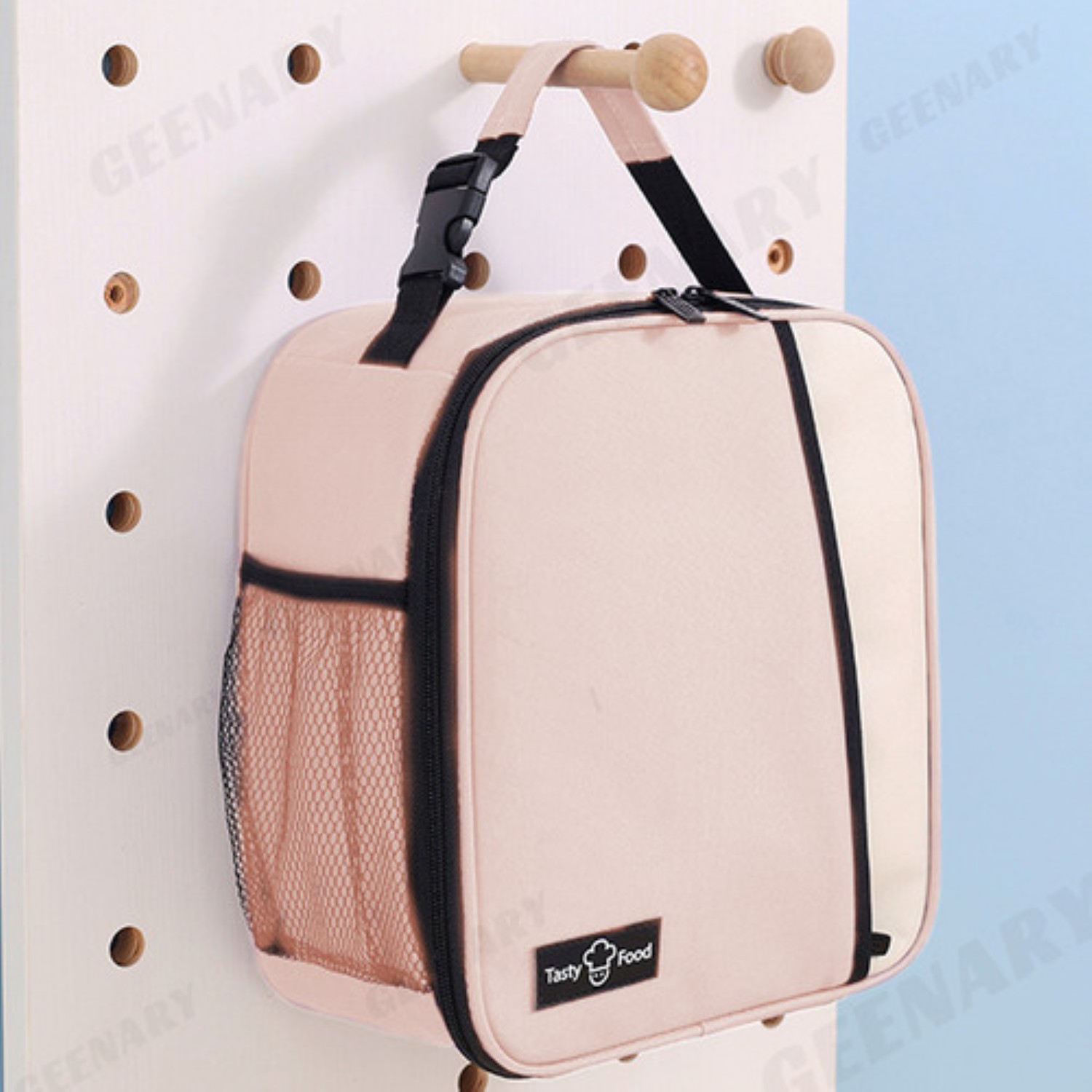 2pcs Lonchera Térmica Bolsa Escolar Portátil 9l+7l rosa blanco