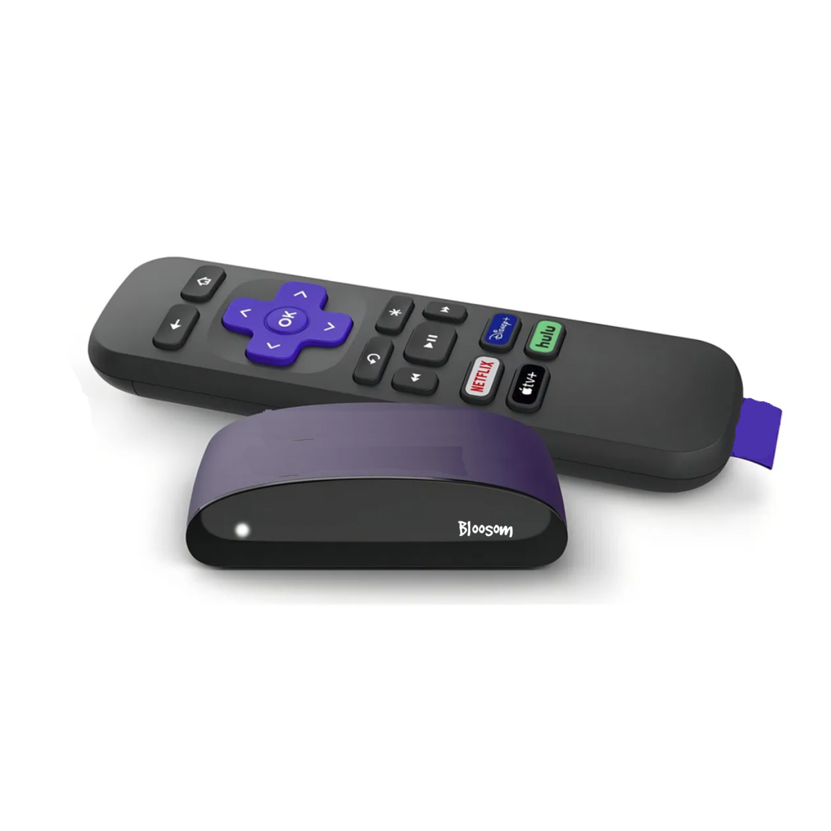 Reproductor de streaming para TV Roku estándar HD blanco y negro
