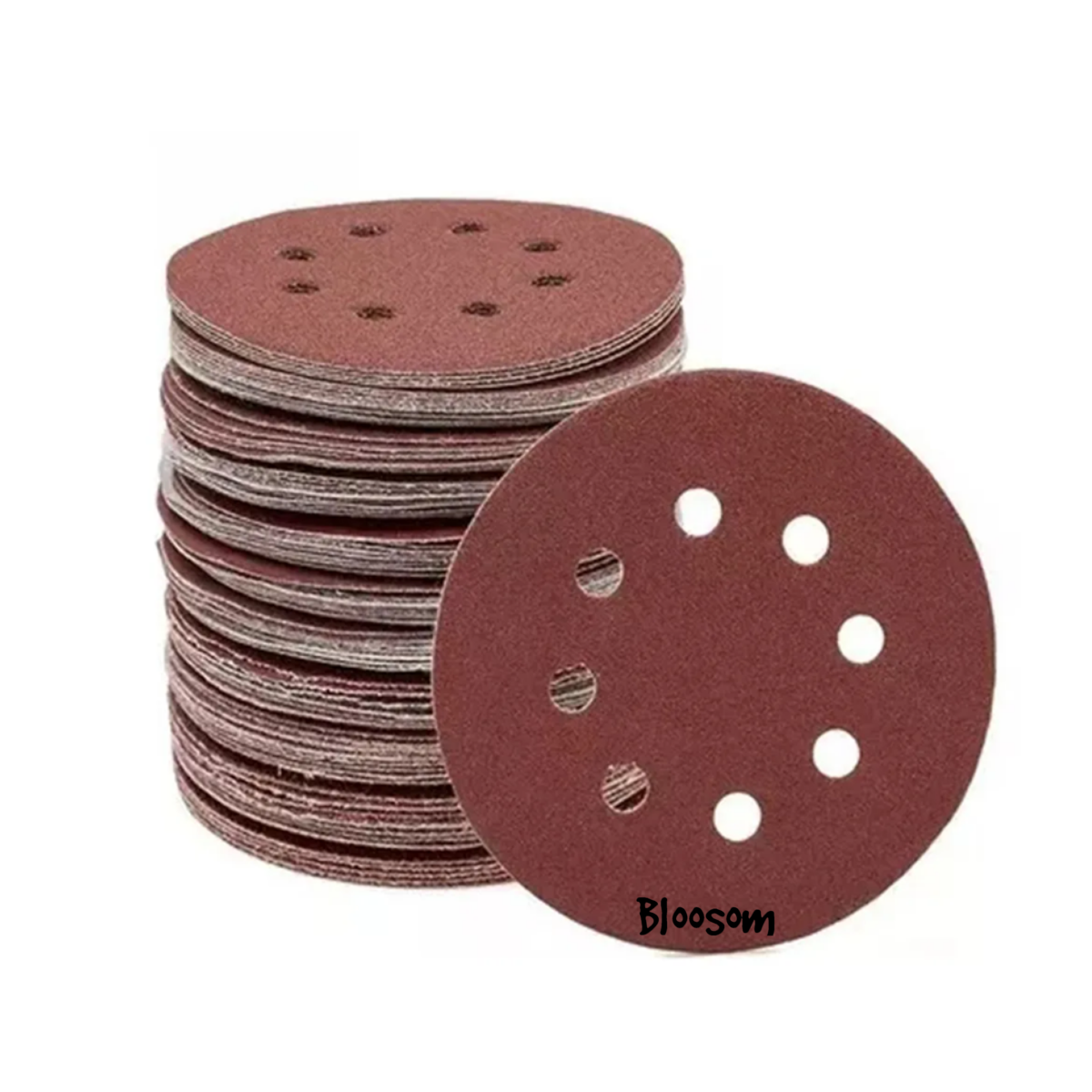 165 Discos De Lijas Orbital De 5 Pulgadas  (9 Tamaños,  Color rojo