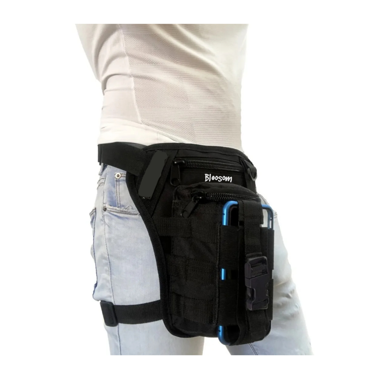 Piernera Táctica Para Celular Multiusos Quick, Negro