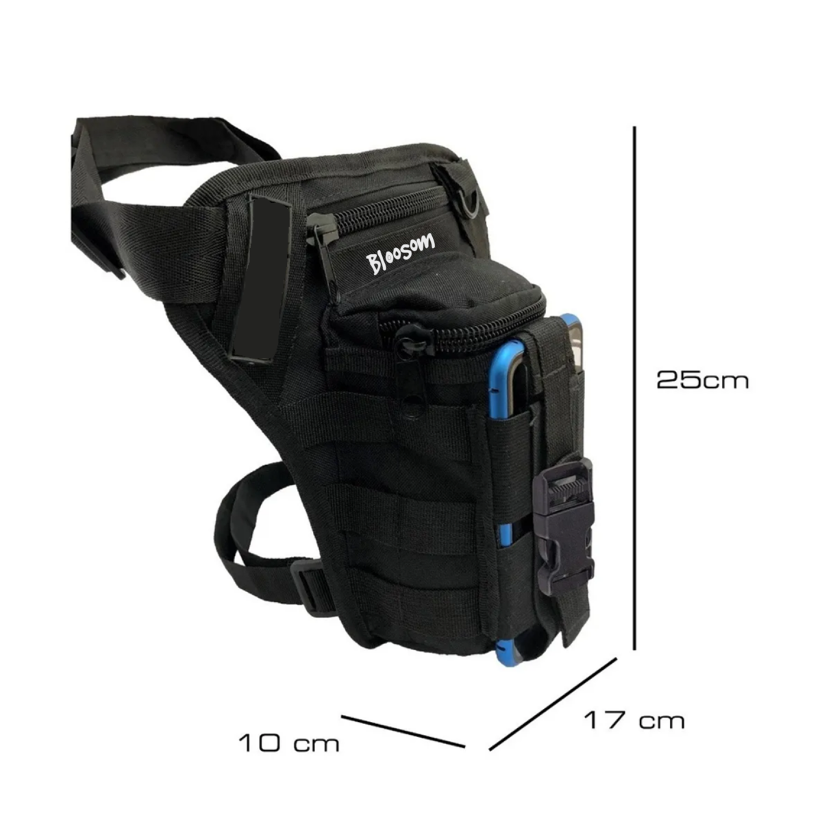 Piernera Táctica Para Celular Multiusos Quick, Negro