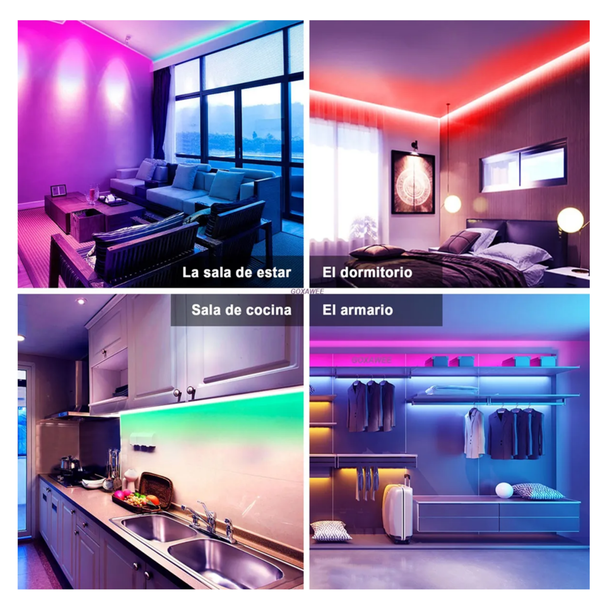 Tiras De Led Rgb 20 Metros Wifi Luces Led Alexa App Control, Multicolor