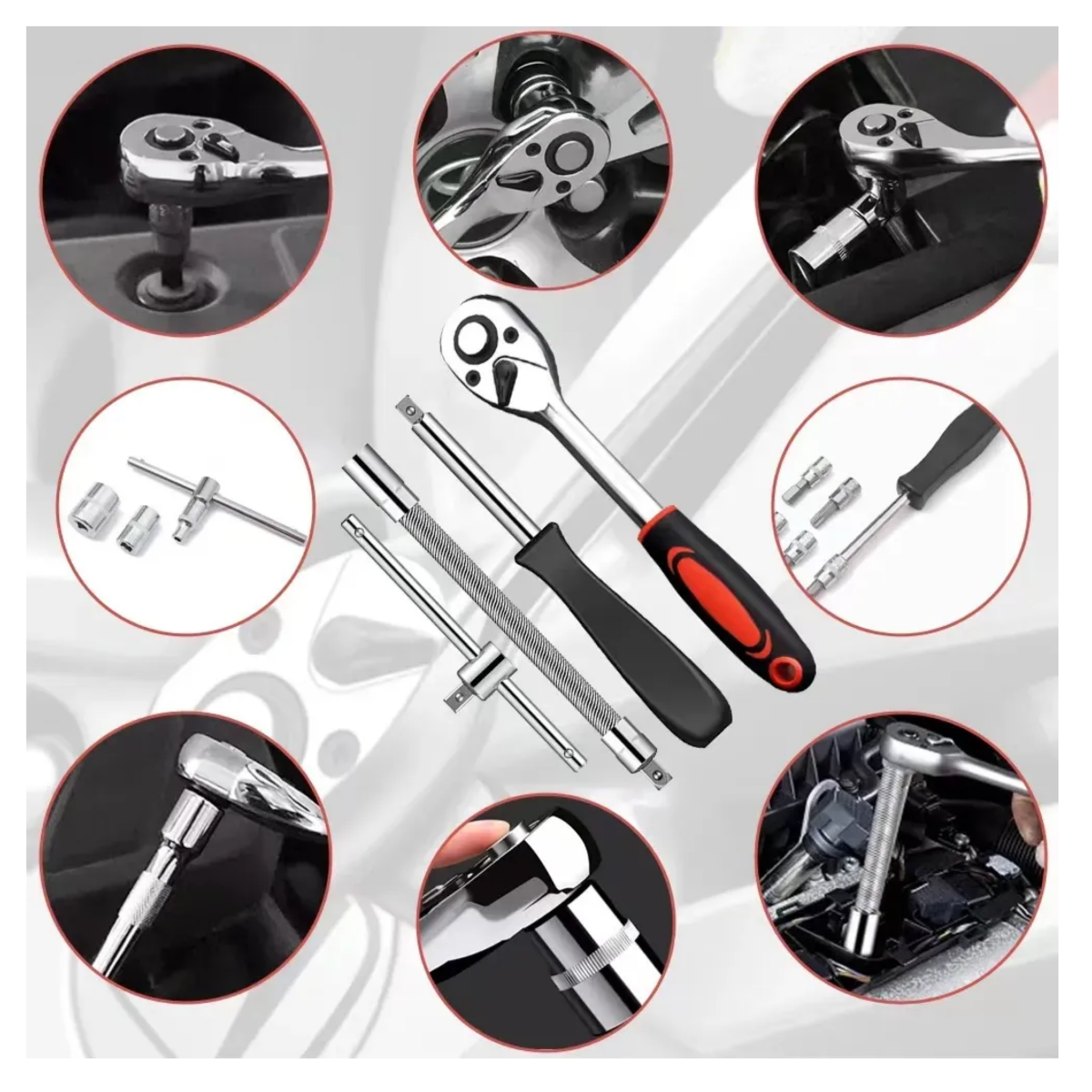 Kit De Herramientas Mecanica 46 Pz, Estuche naranja