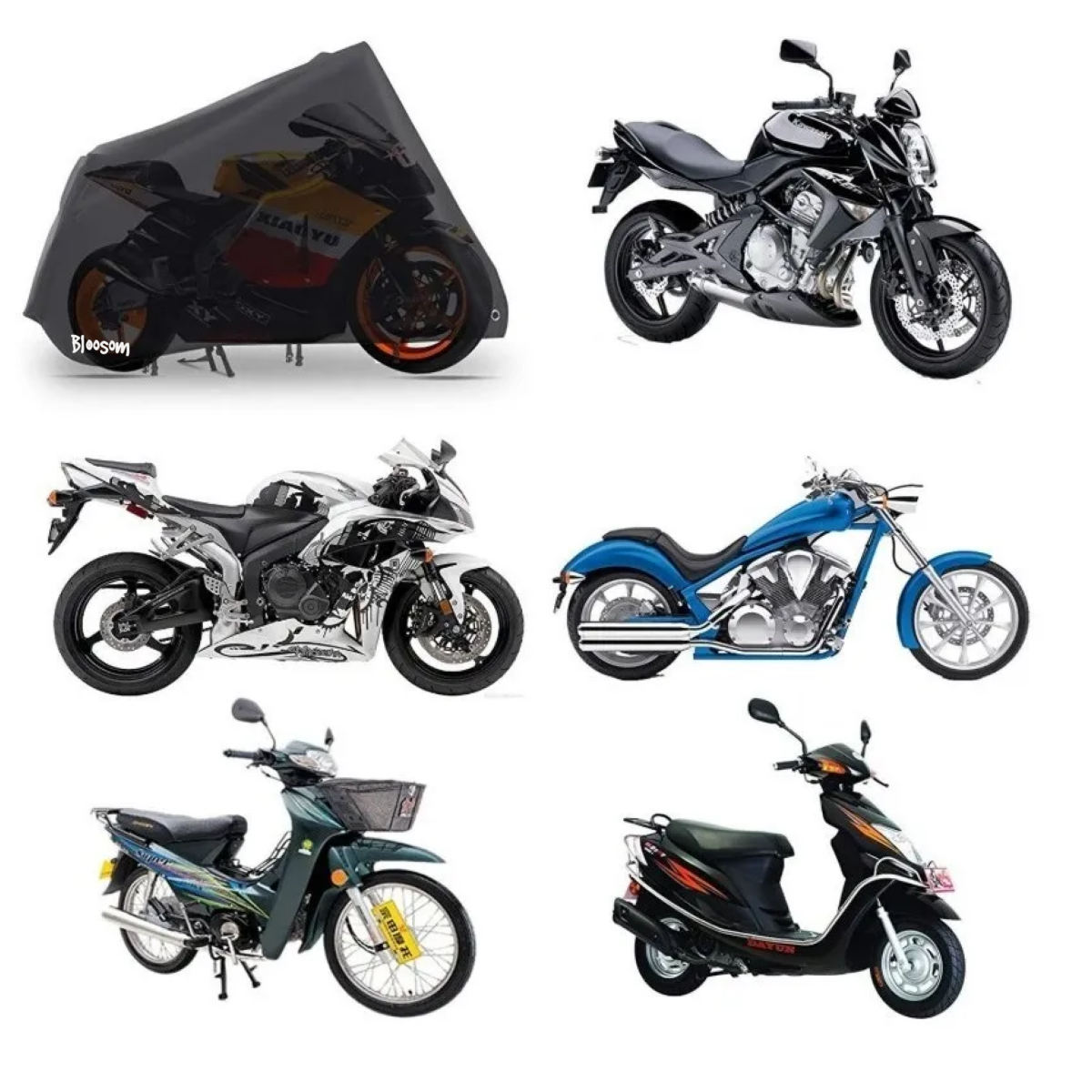 Funda A Prueba De Agua Y Polvo Para Motocicleta, Negro