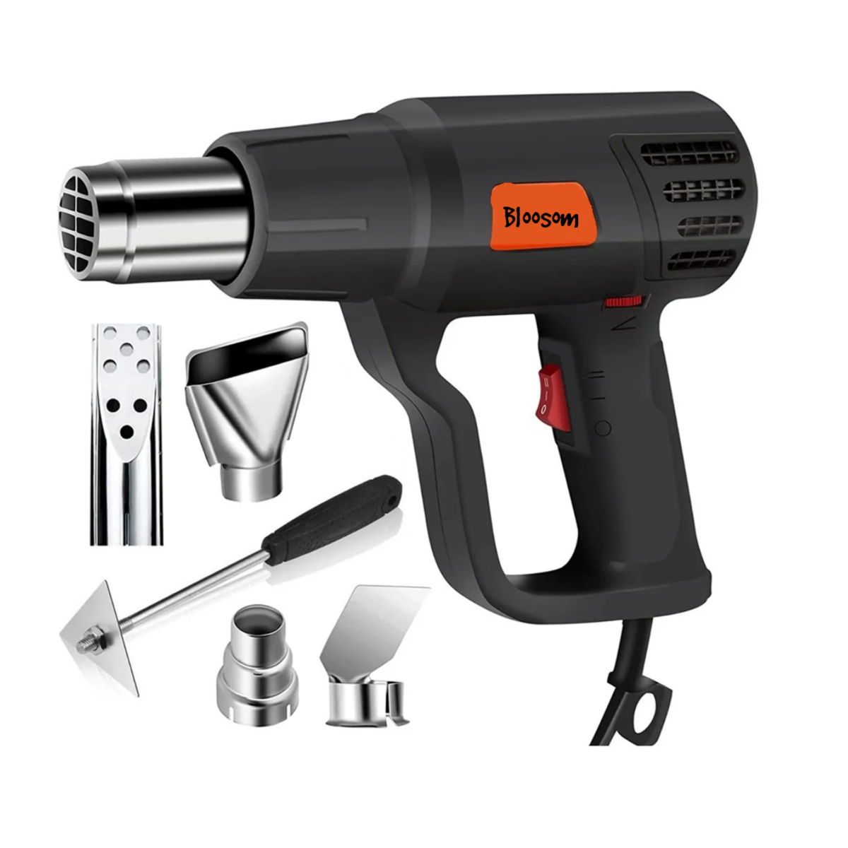 Pistola De Calor De 2000w Temperatura Regulable, Negro